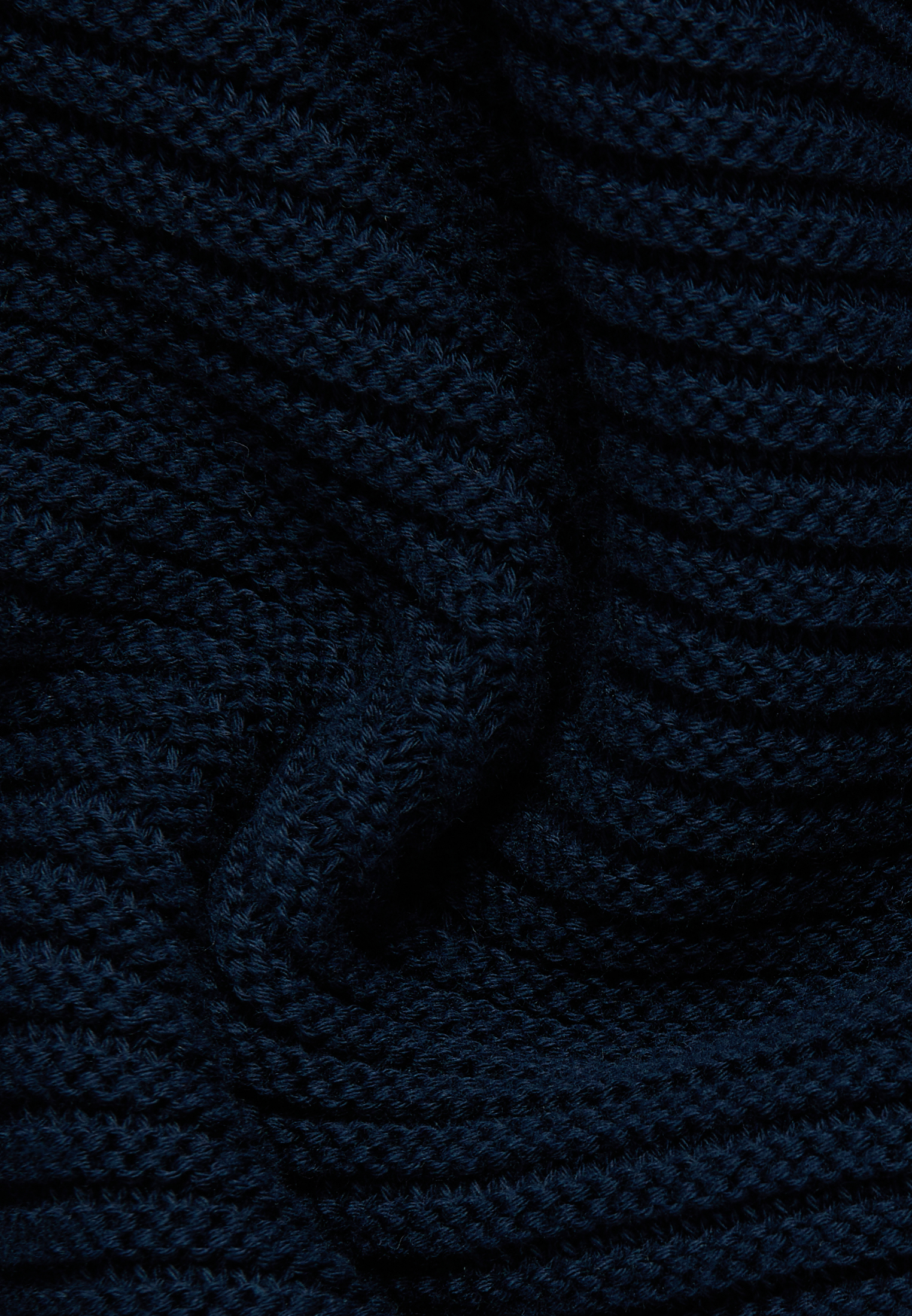 Pull en tricot Bleu marine uni