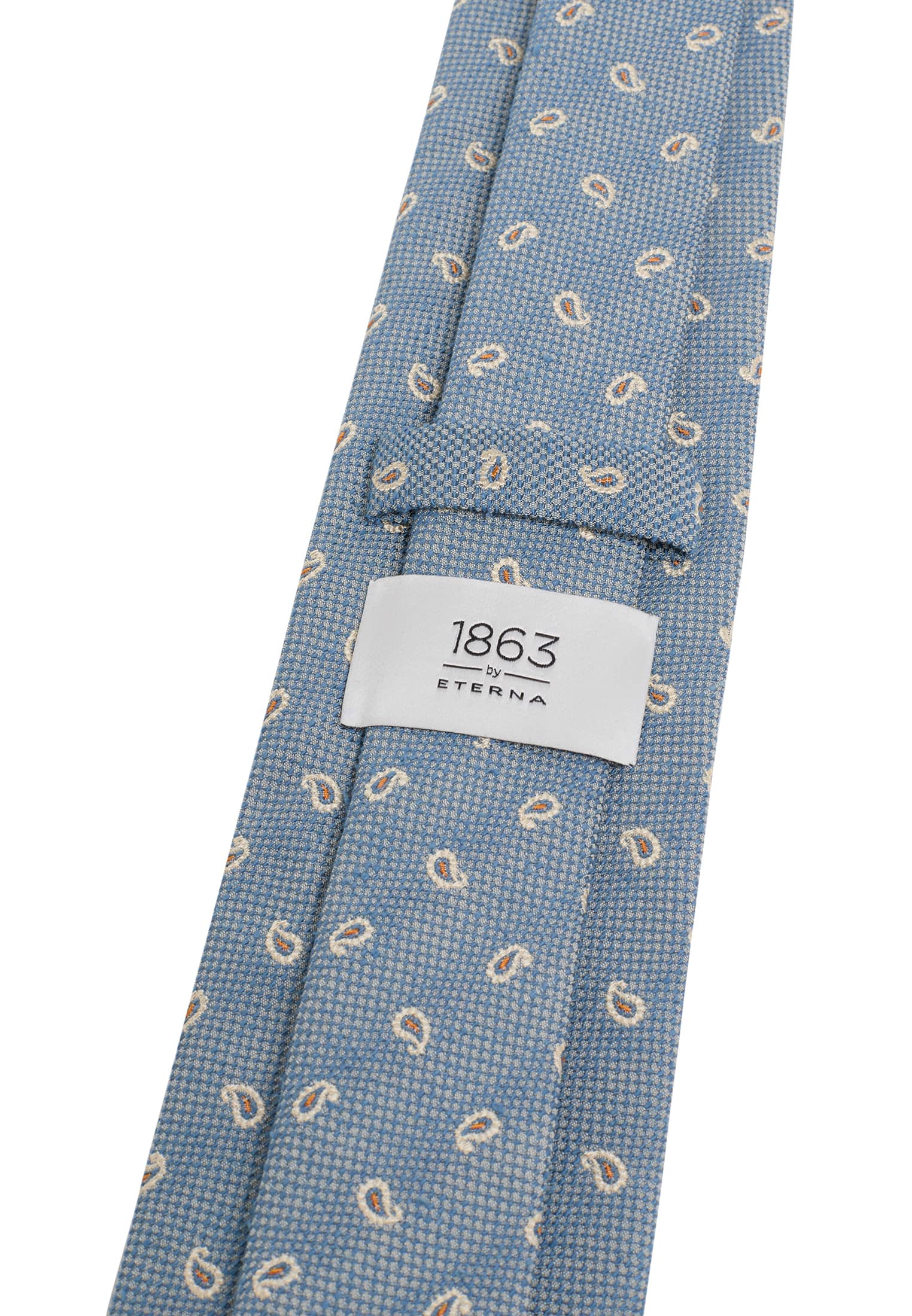 Tie in blue patterned