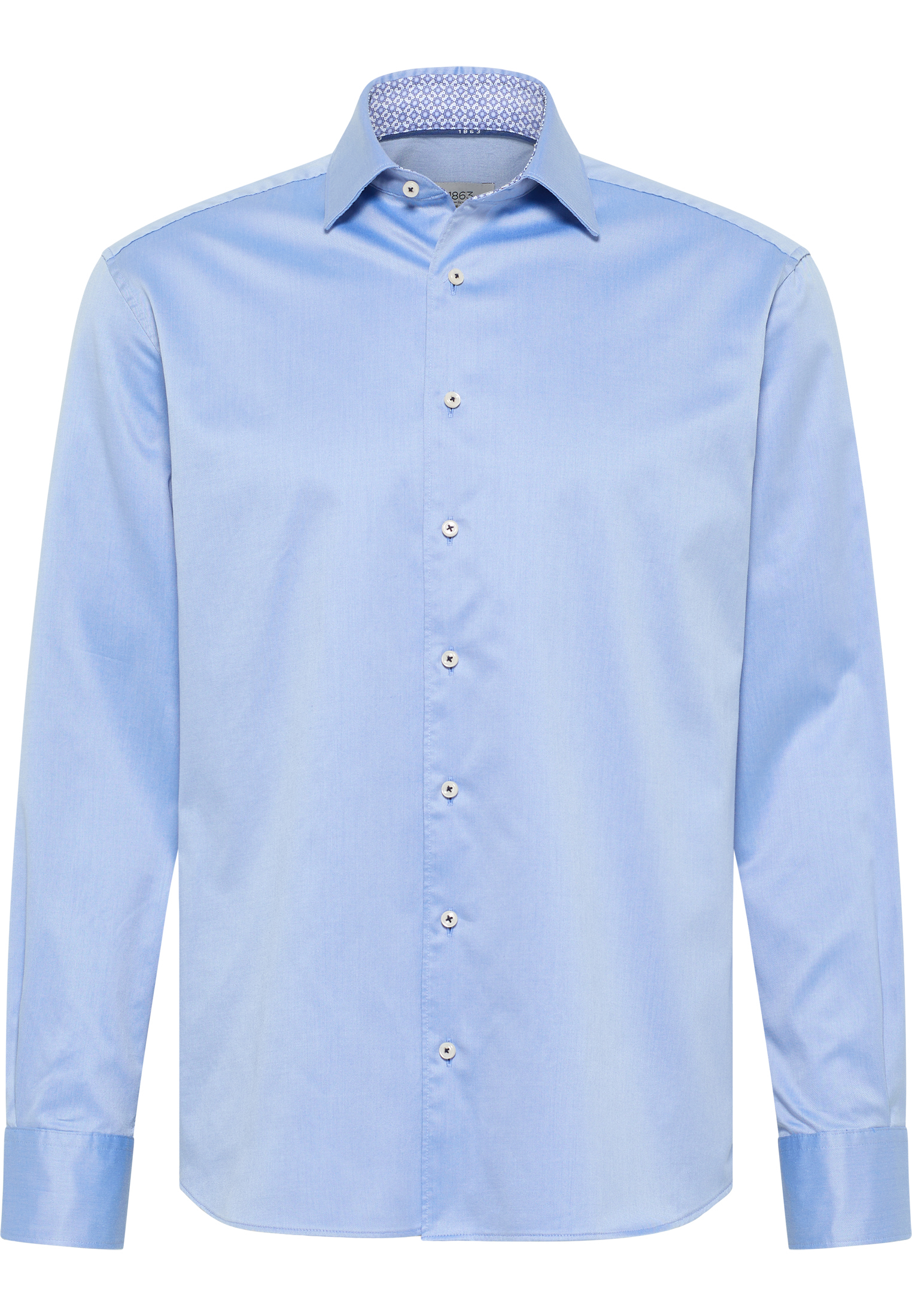 COMFORT FIT Soft Luxury Shirt in medium blue plain