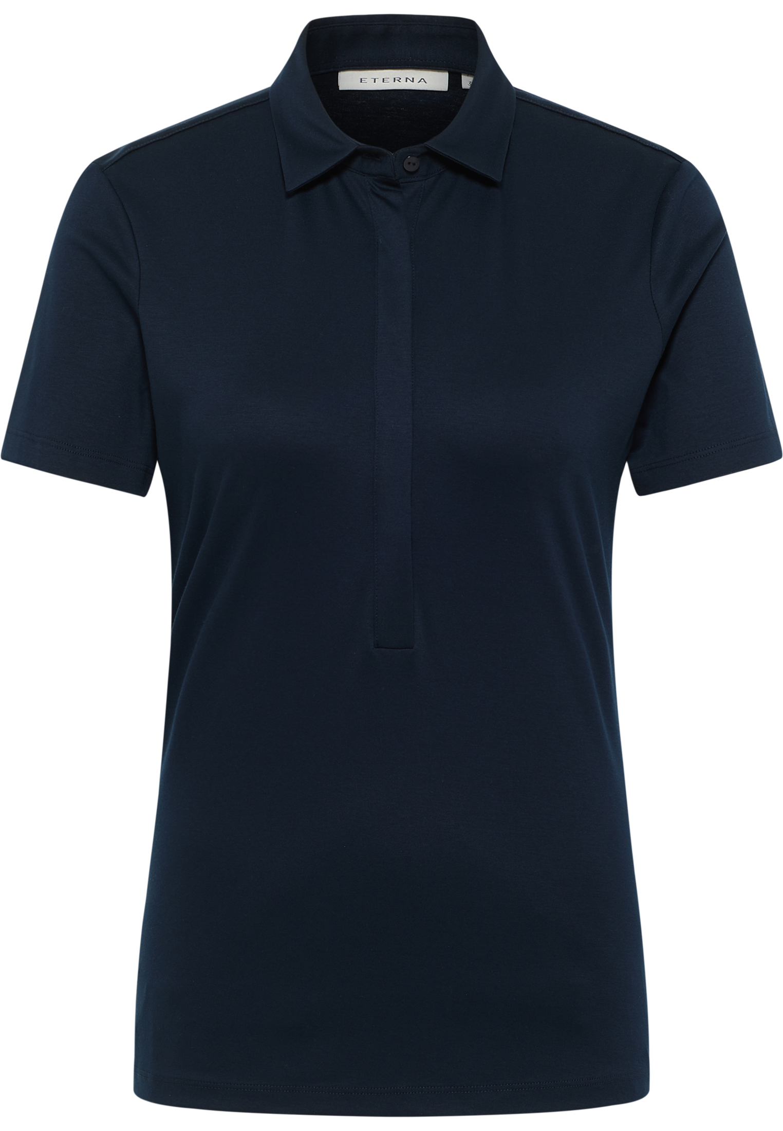 Jersey Shirt Blouse in dark blue plain