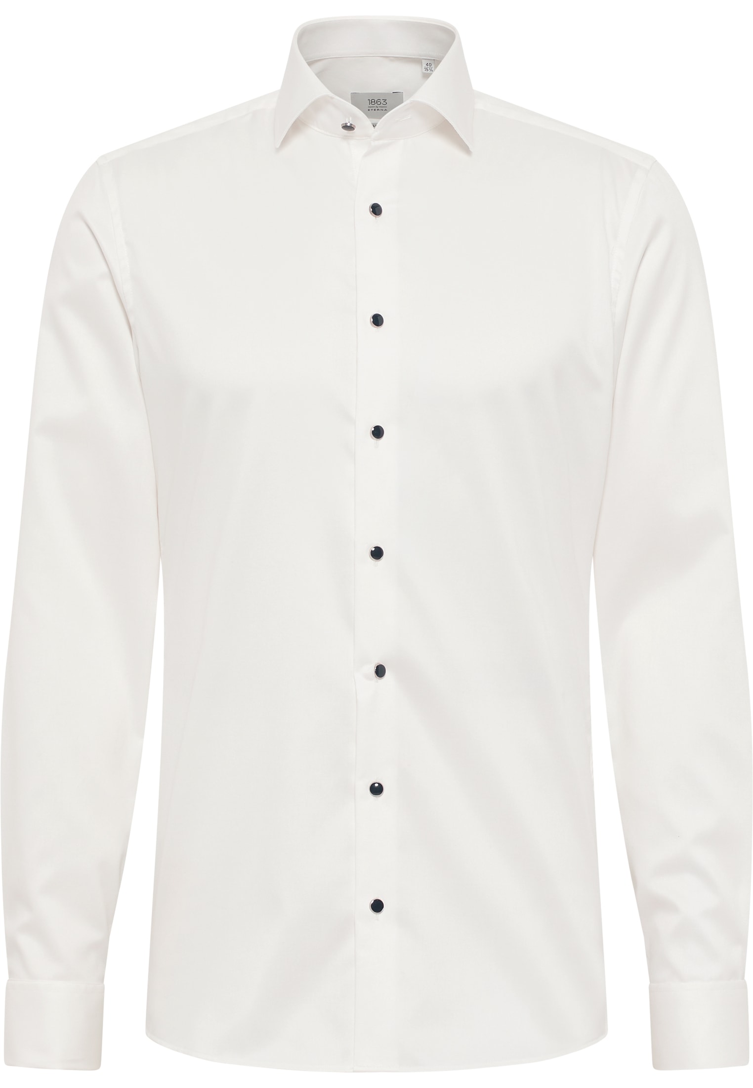 SLIM FIT Luxury Shirt in champagnekleurig vlakte