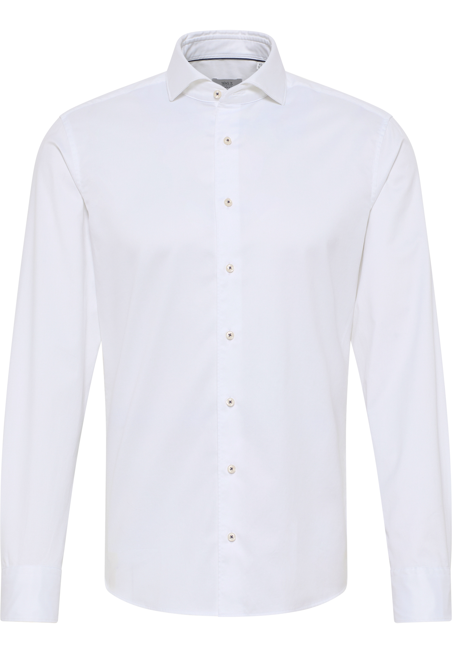 SLIM FIT Soft Luxury Shirt in wit vlakte