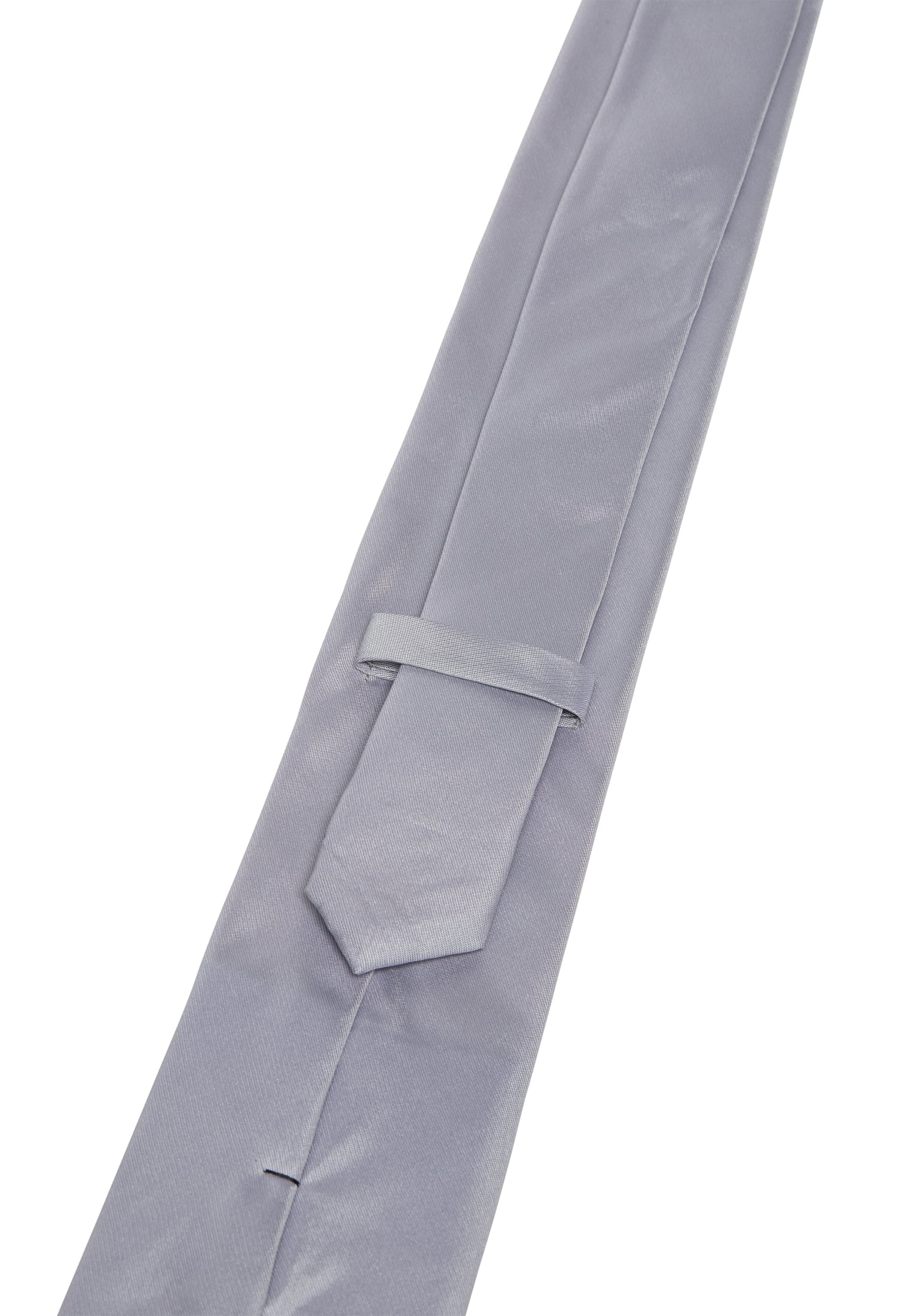 Tie in silver plain