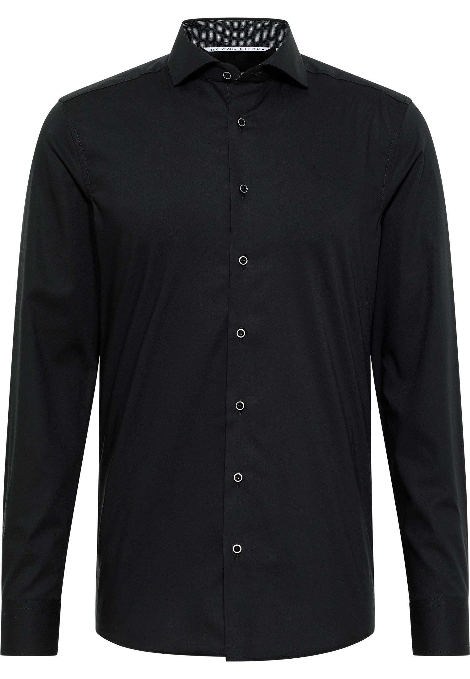 SLIM FIT Overhemd in zwart vlakte