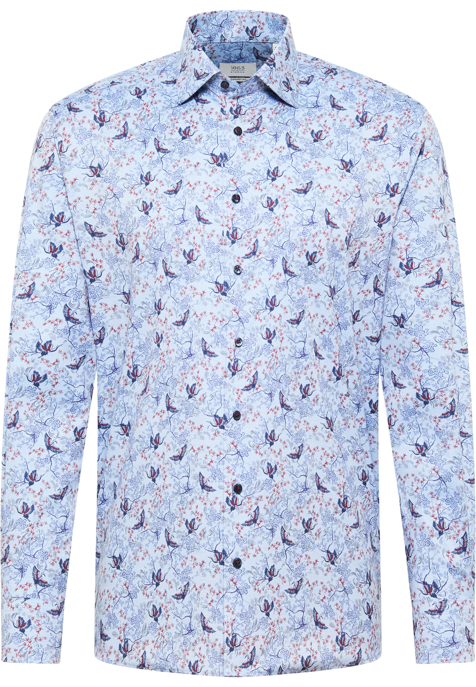 COMFORT FIT Shirt in blue printed