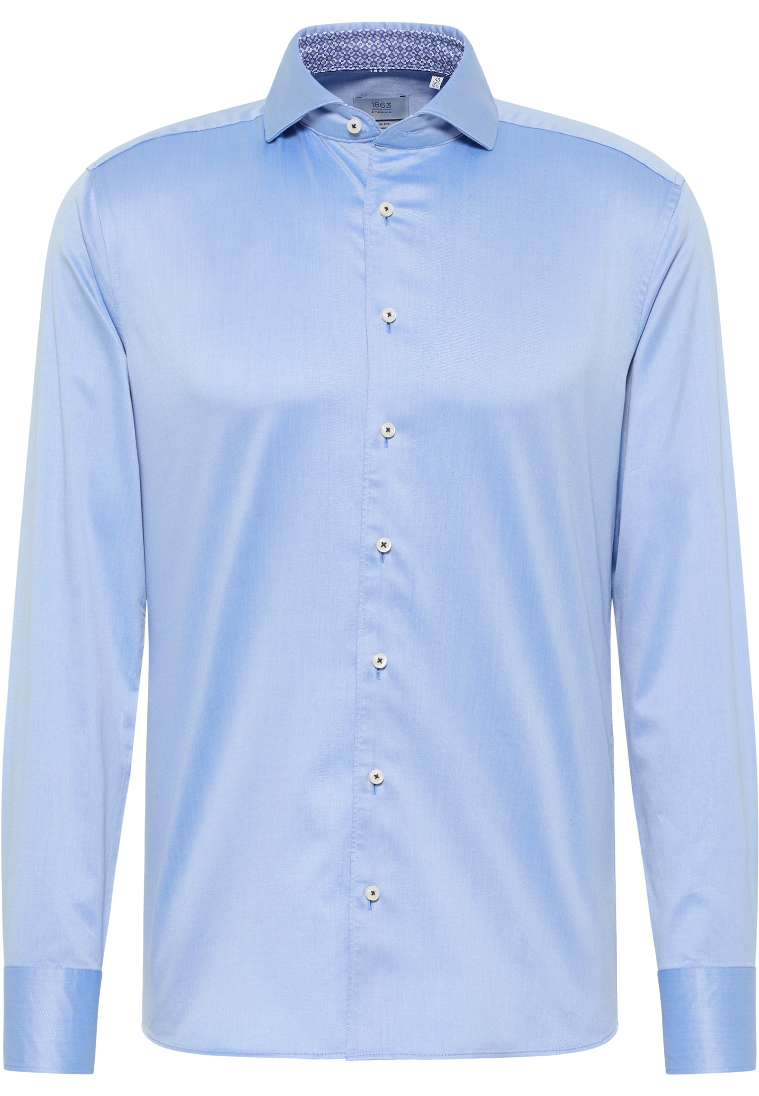 SLIM FIT Soft Luxury Shirt in medium blue plain