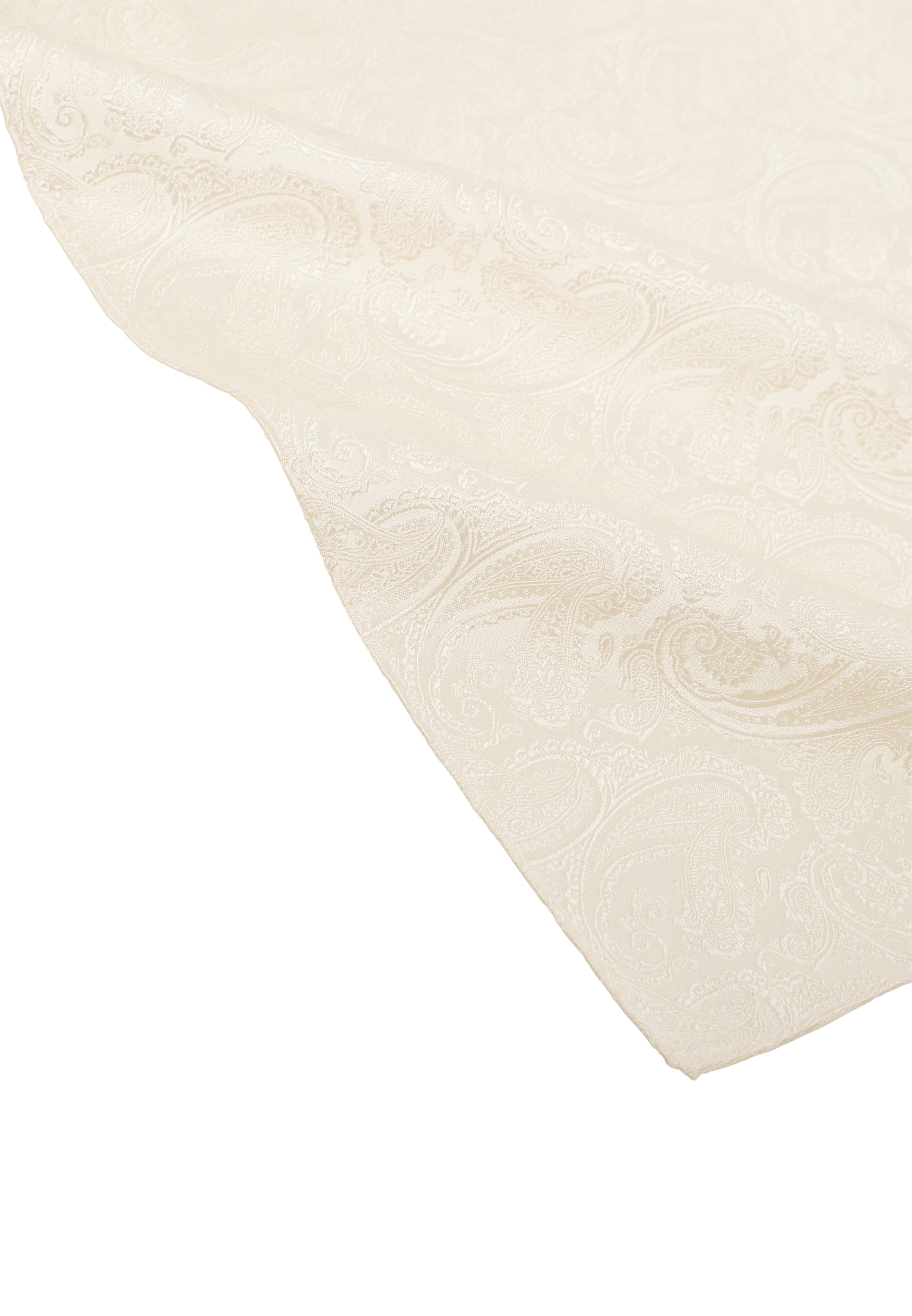 Pocket square in cream patterned