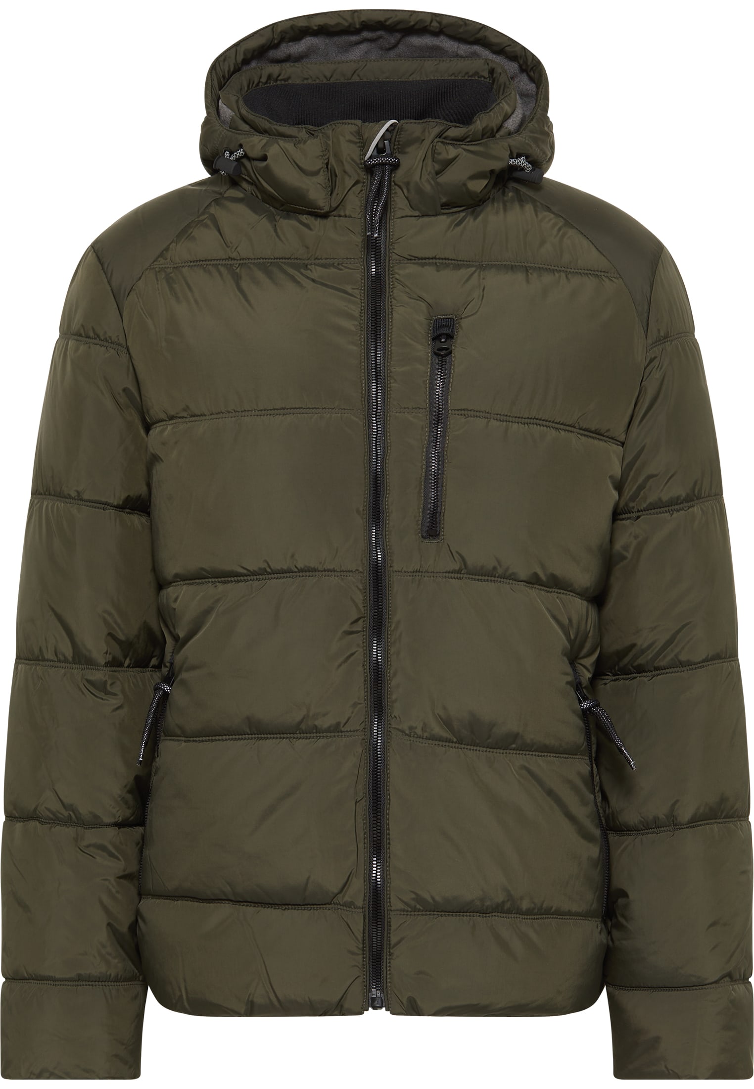 Quilted jacket in olive plain