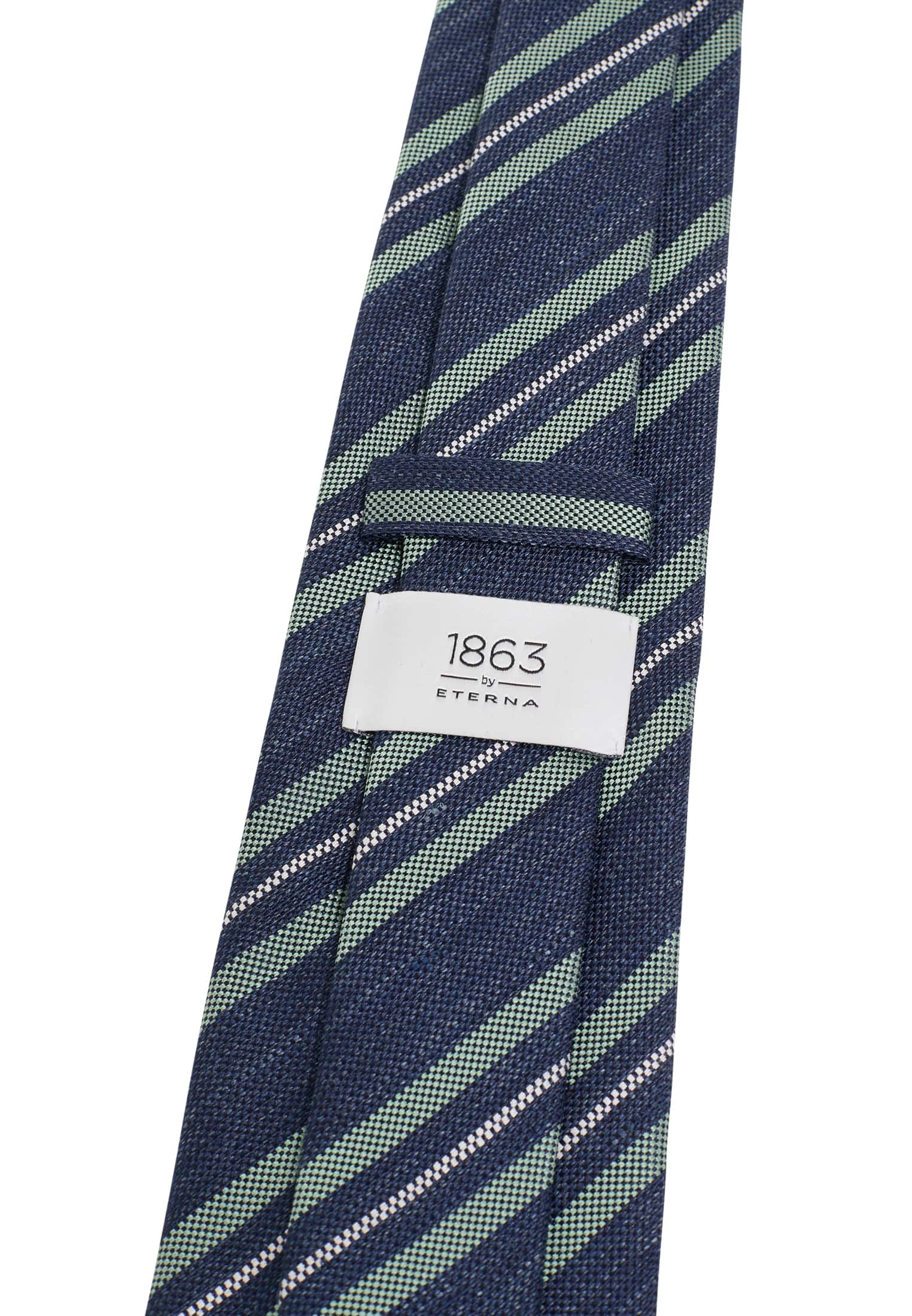 Cravate bleu marine/vert estampé
