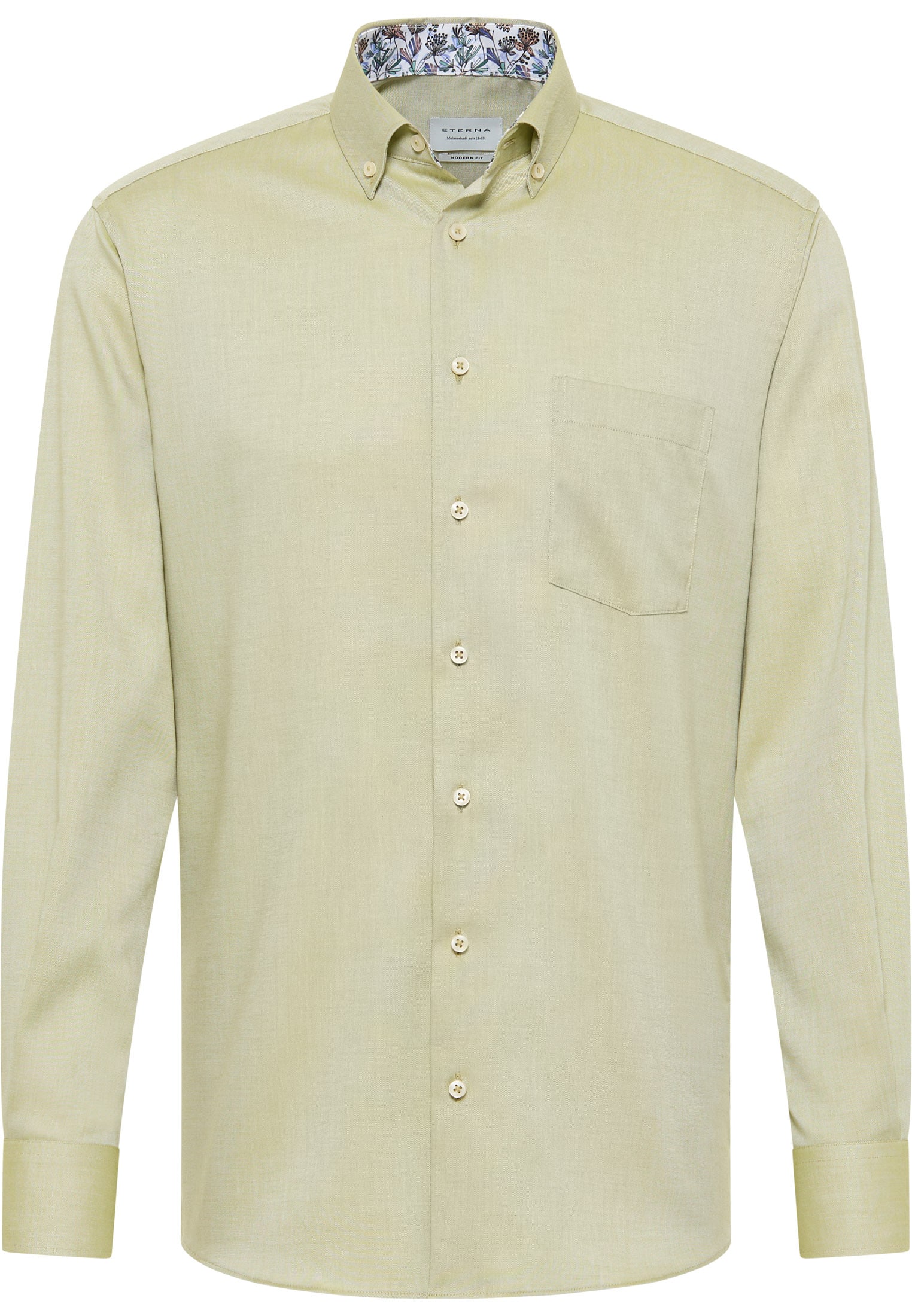 MODERN FIT Overhemd in pistache vlakte