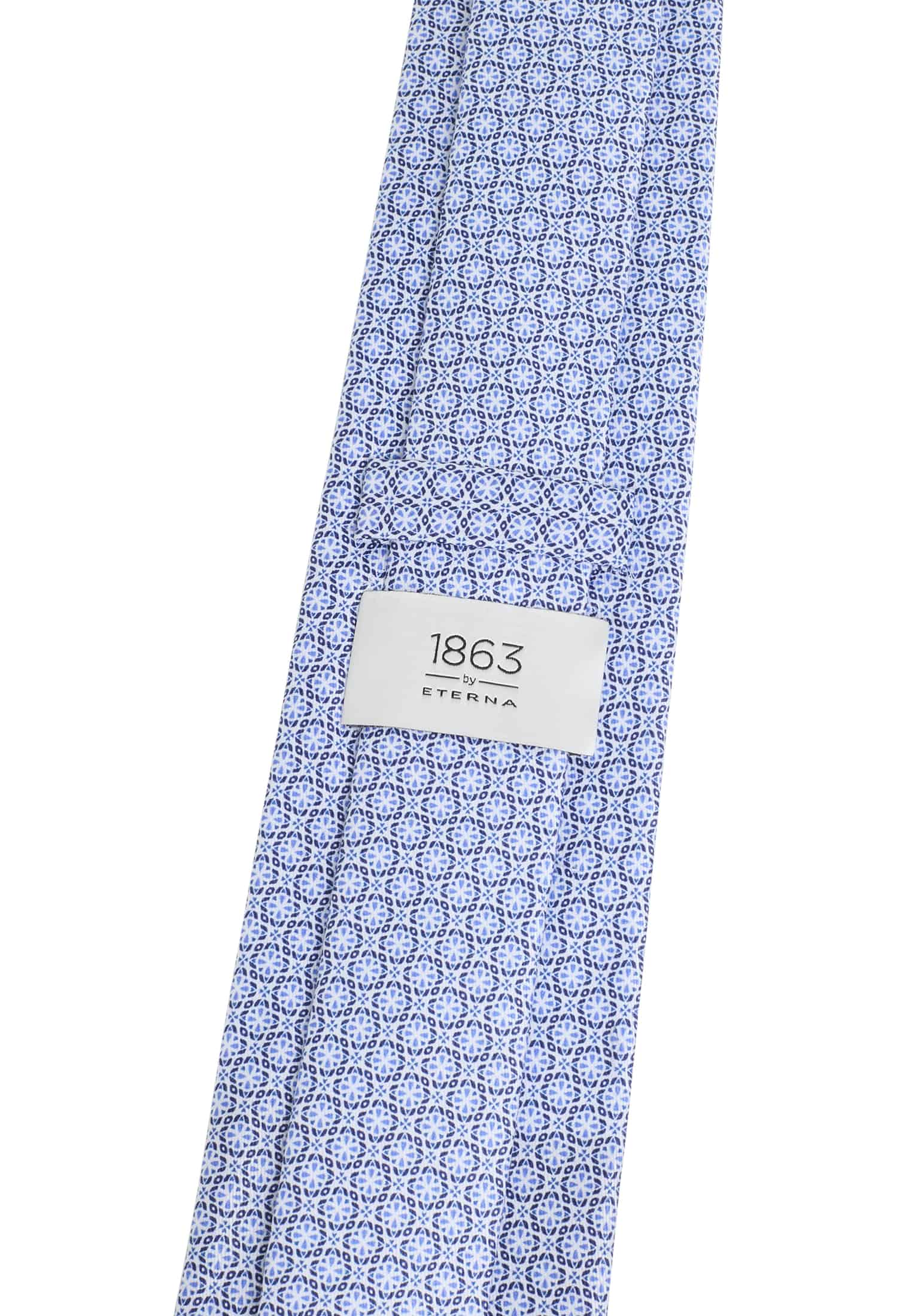 Cravate bleu imprimé