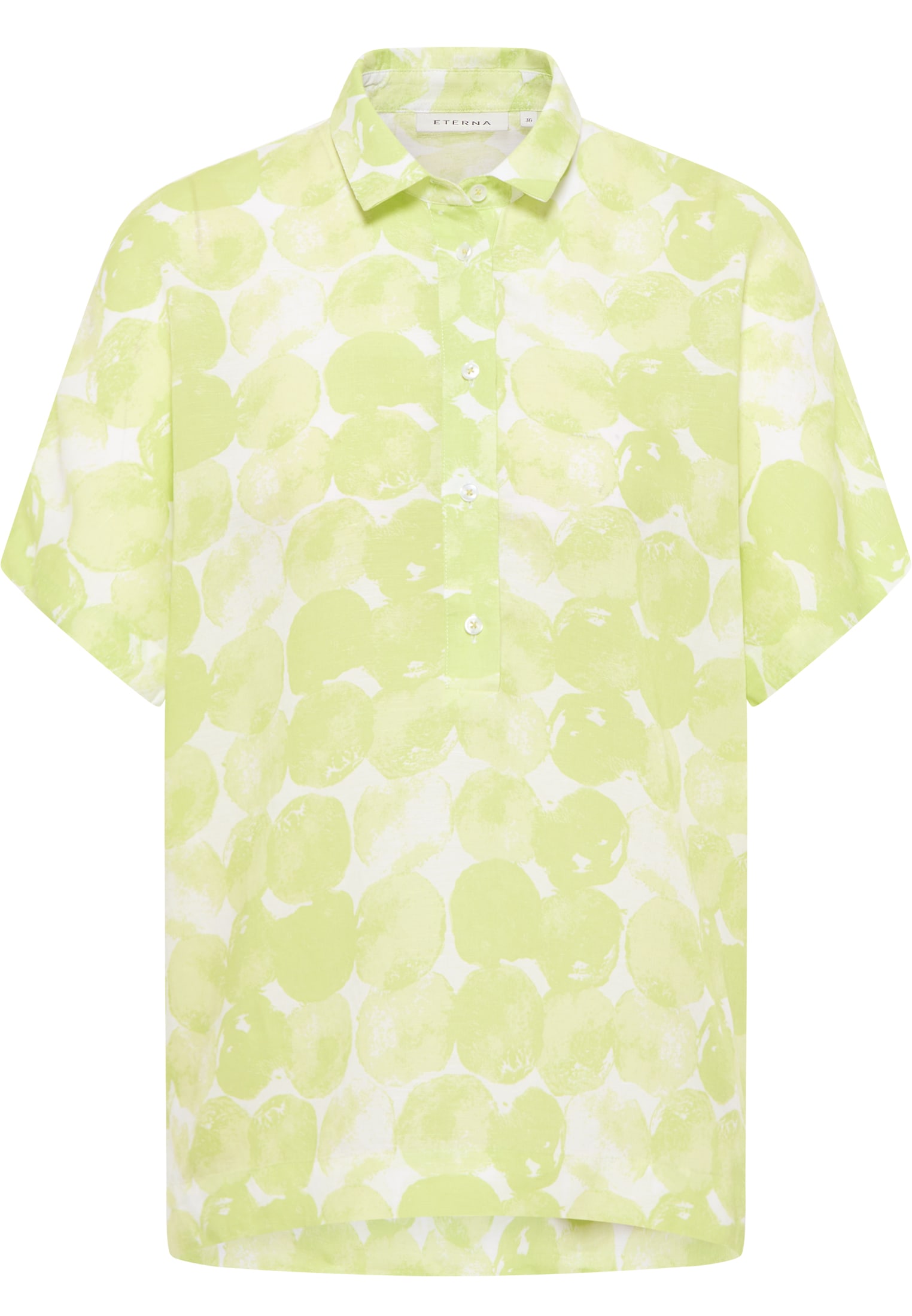 T-shirt blouse in acid lemon printed