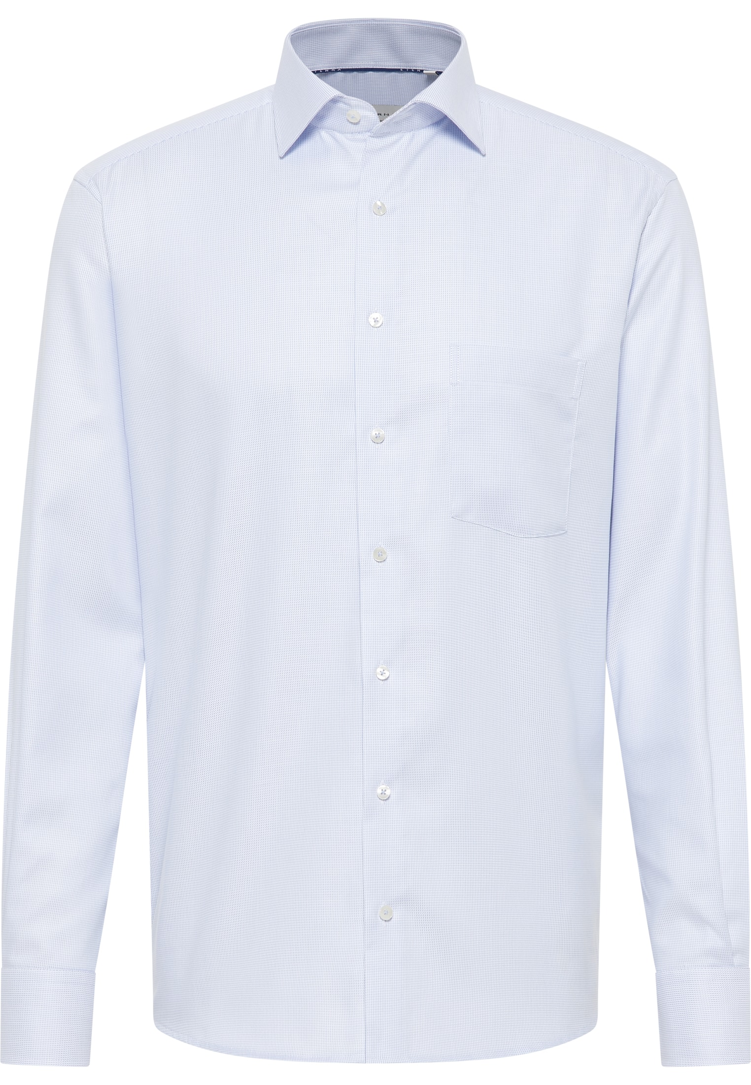 MODERN FIT Overhemd in lyseblå gestructureerd