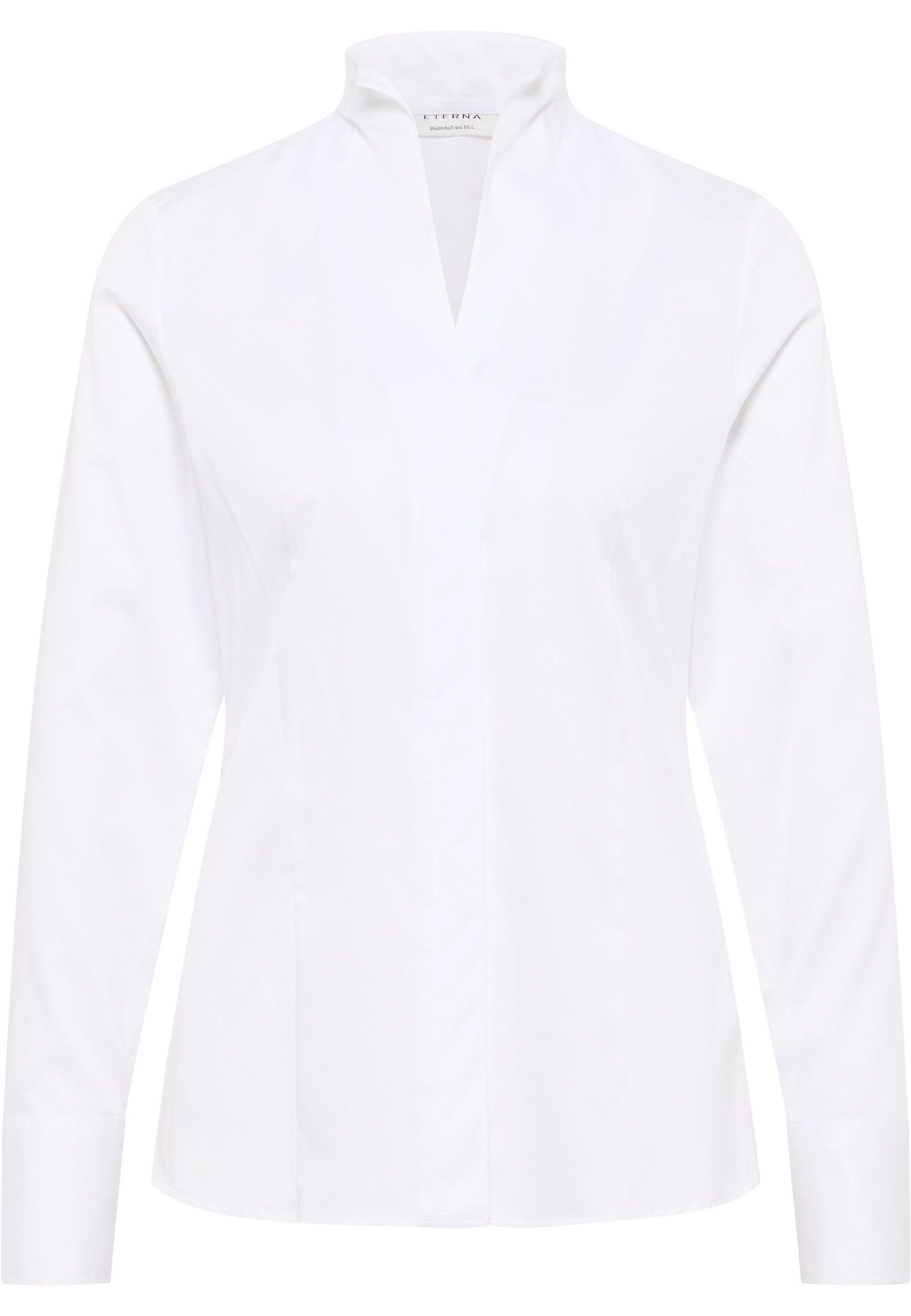 Satin Shirt Blouse blanc uni