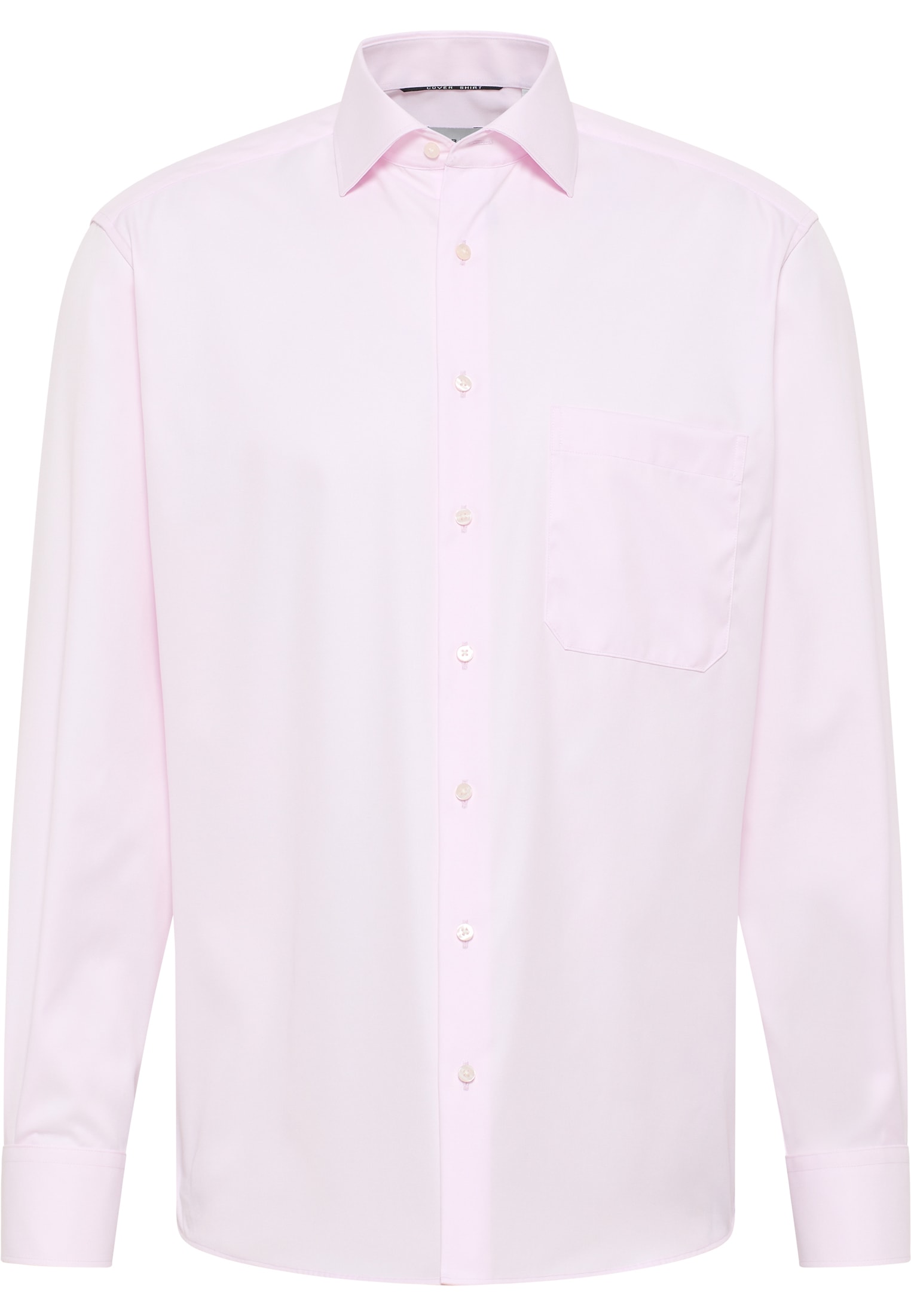 COMFORT FIT Cover Shirt in rosa unifarben