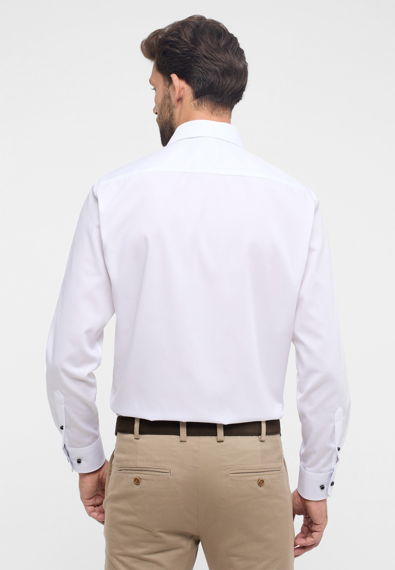 COMFORT FIT Original Shirt in weiß unifarben | weiß | 44 | verkürzter Arm  (59 cm) | 1SH12862-00-01-44-59