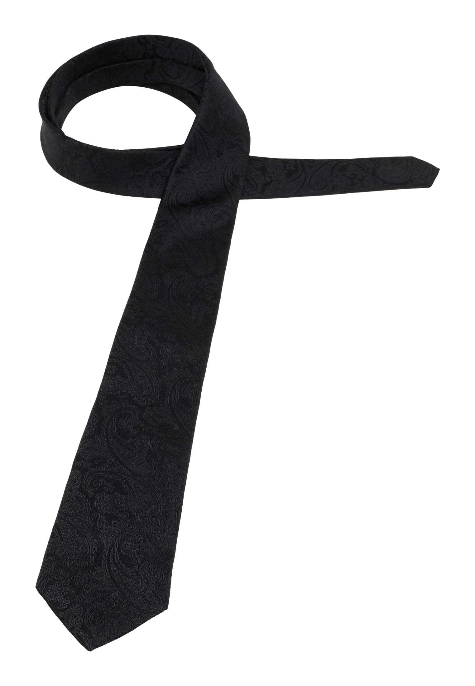 Krawatte in schwarz gemustert | schwarz | 142 | 1AC01984-03-91-142