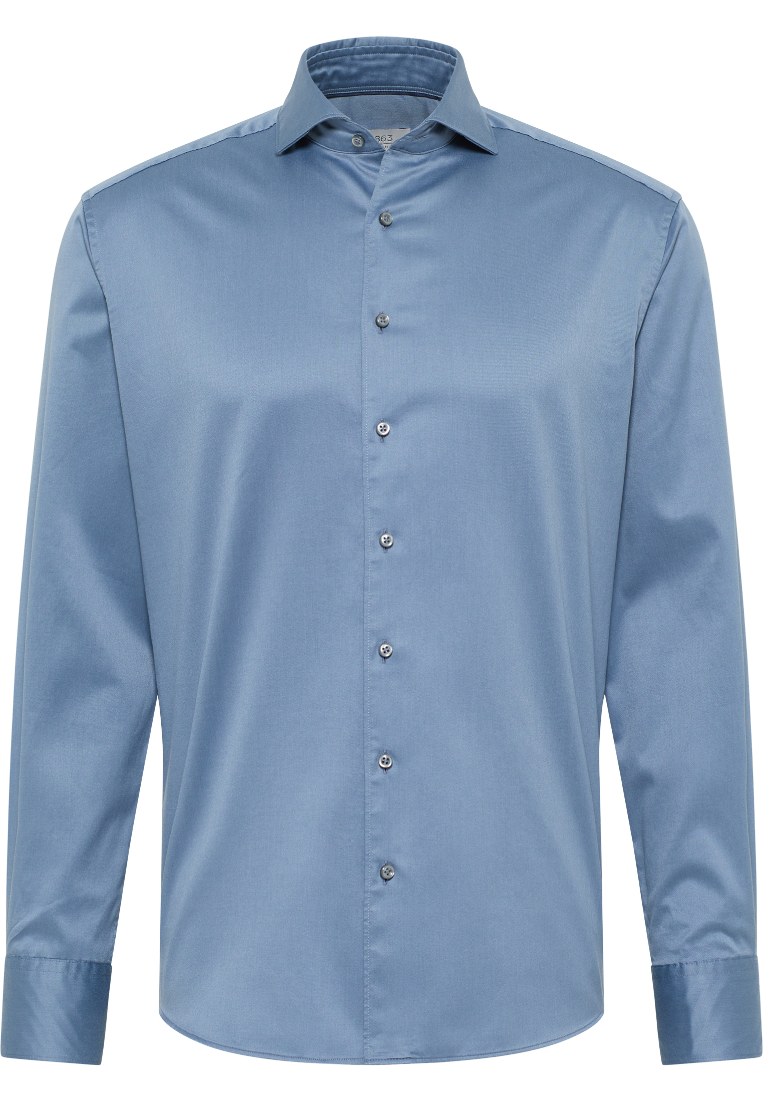 MODERN FIT Soft Luxury Shirt in hemelsblauw vlakte