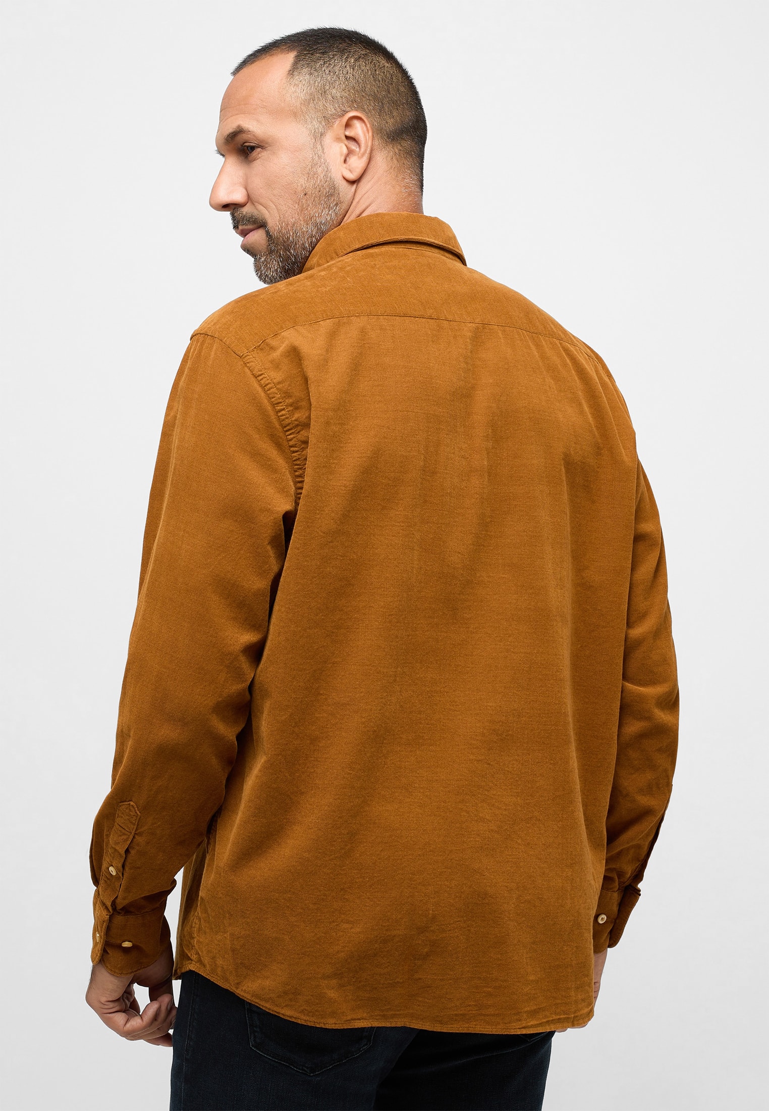 COMFORT FIT Shirt in camel plain | camel | 46 | long sleeve |  1SH12711-02-72-46-1/1