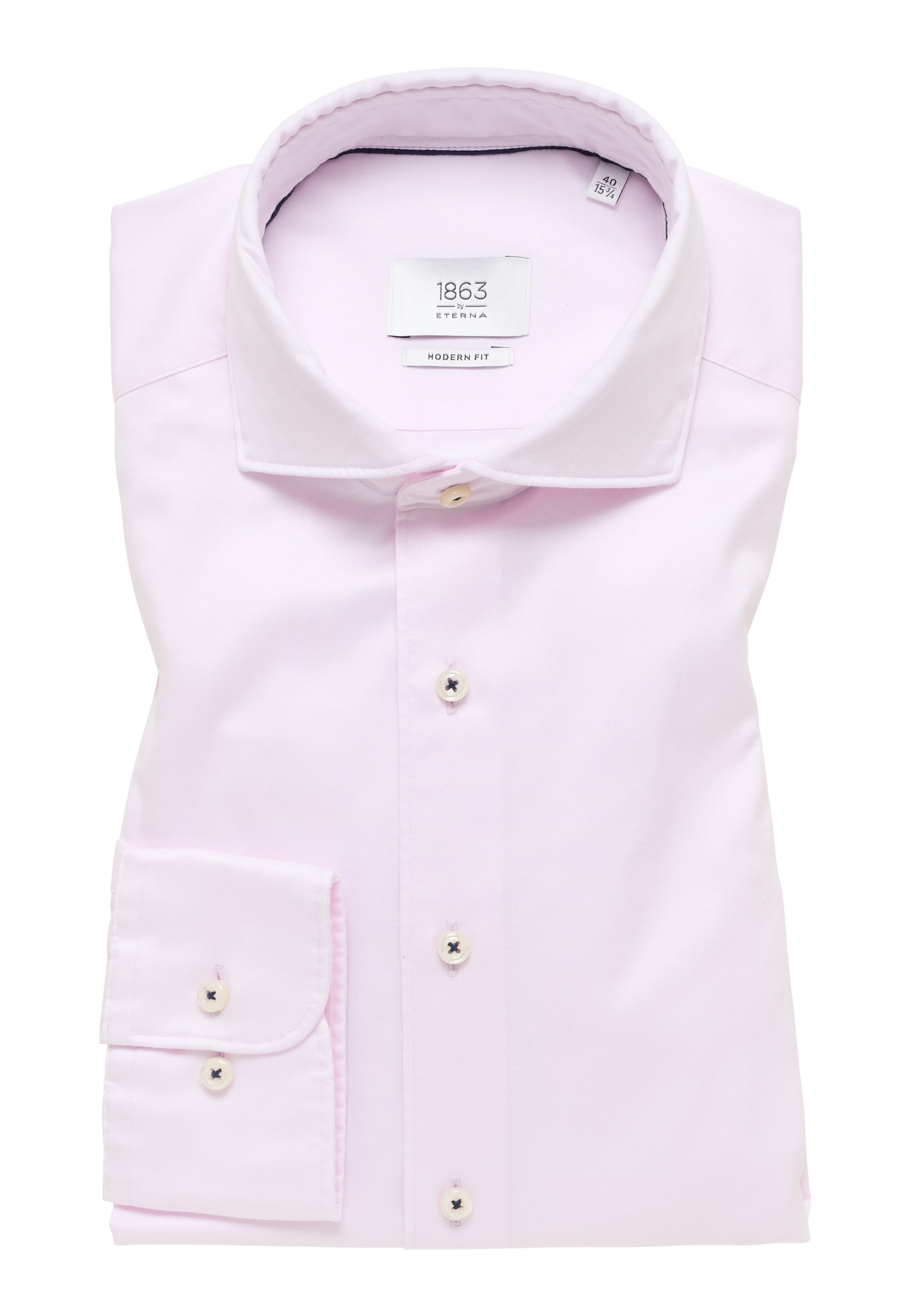 MODERN FIT Soft Luxury Shirt in soft pink plain | soft pink | 42 | long  sleeve | 1SH03488-15-12-42-1/1