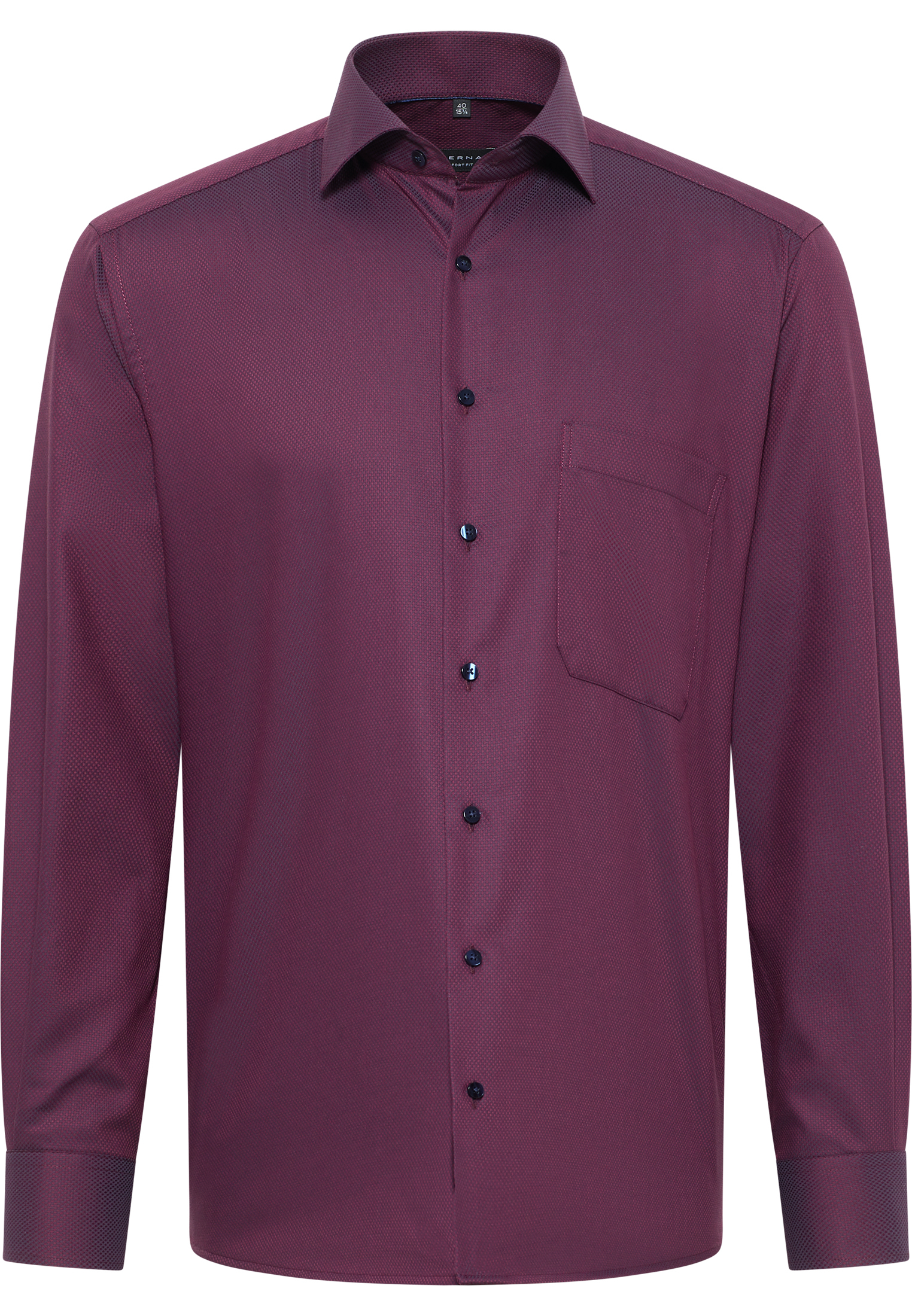 COMFORT FIT Shirt in bordeaux structured