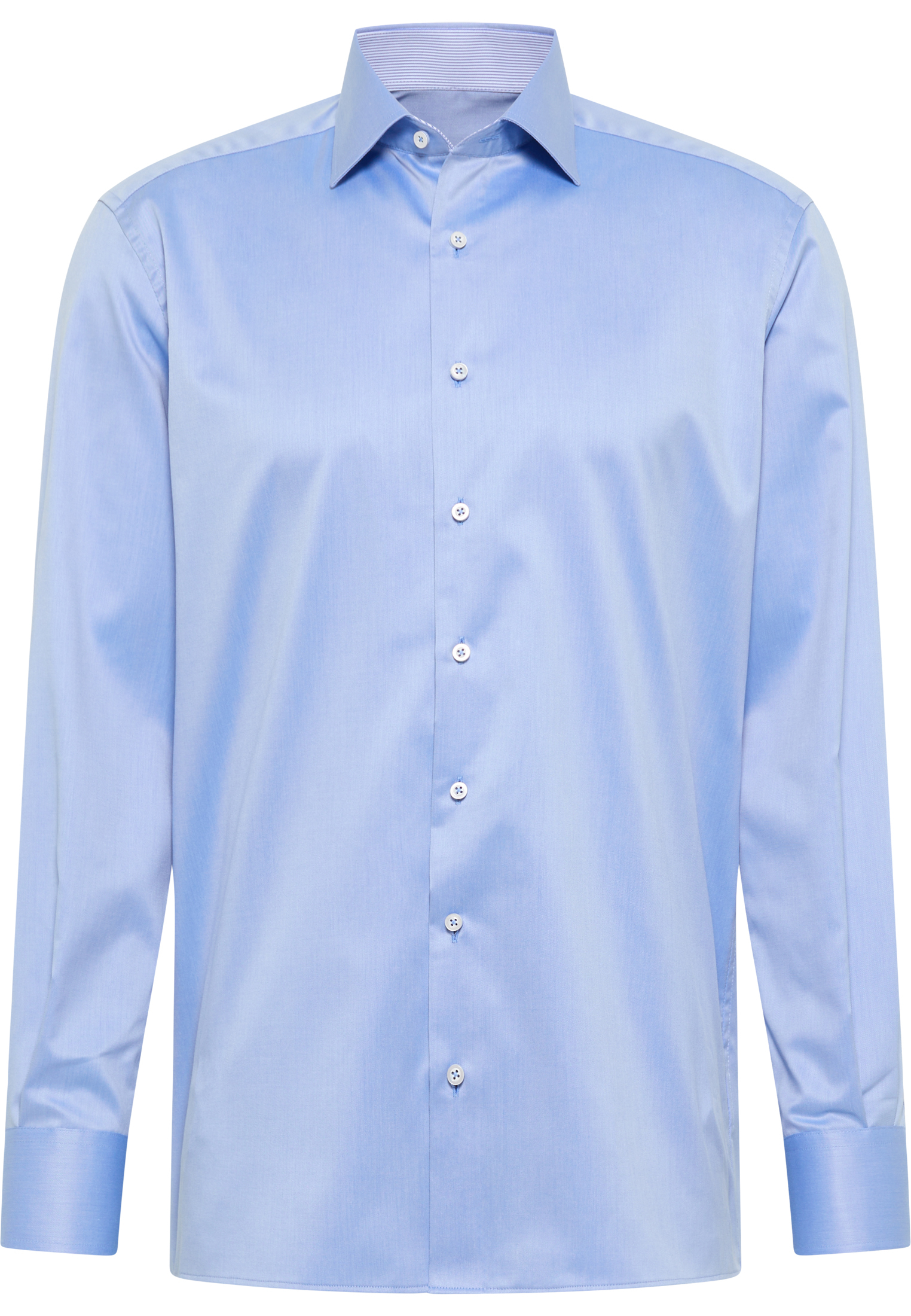 COMFORT FIT Luxury Shirt in medium blue plain