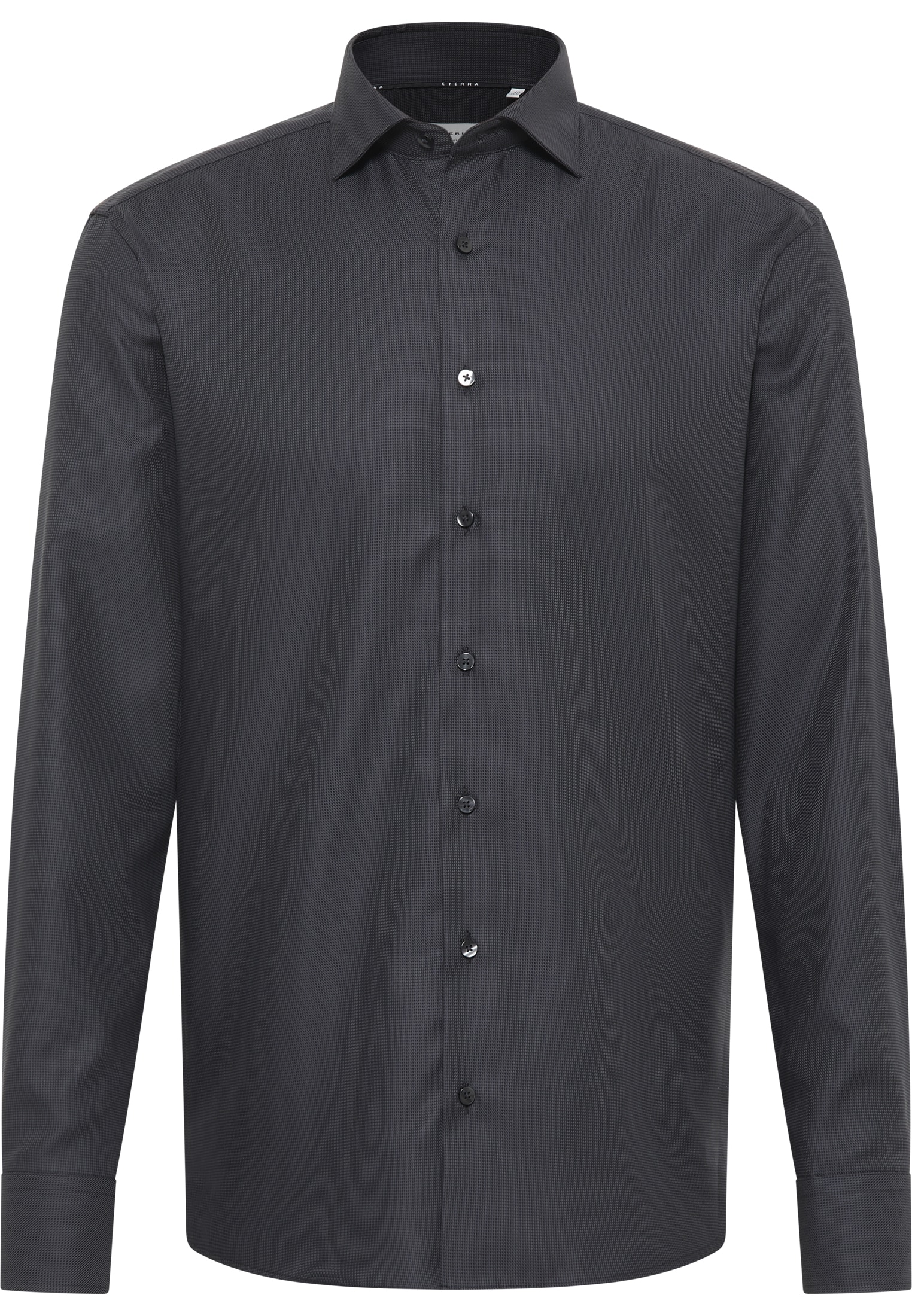 SLIM FIT Shirt in anthracite structured