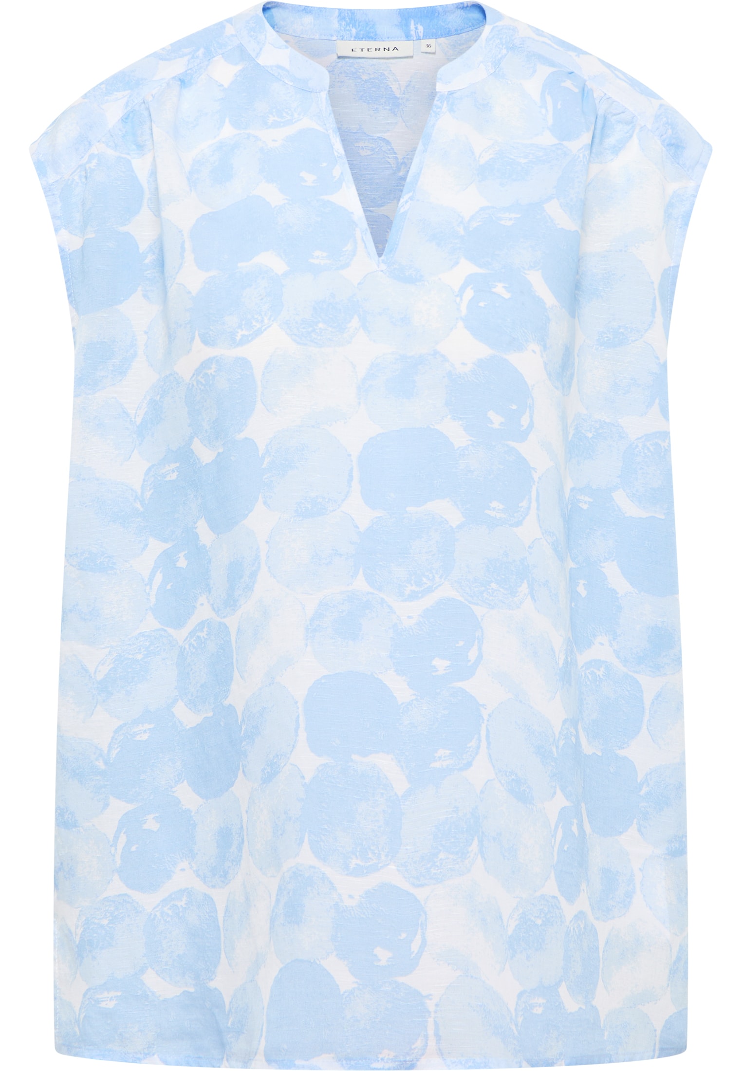 blouseshirt in lyseblå gedrukt