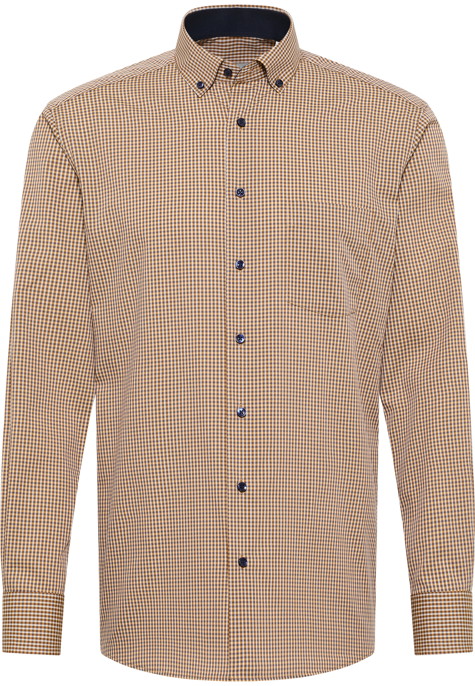 MODERN FIT Shirt in caramel checkered
