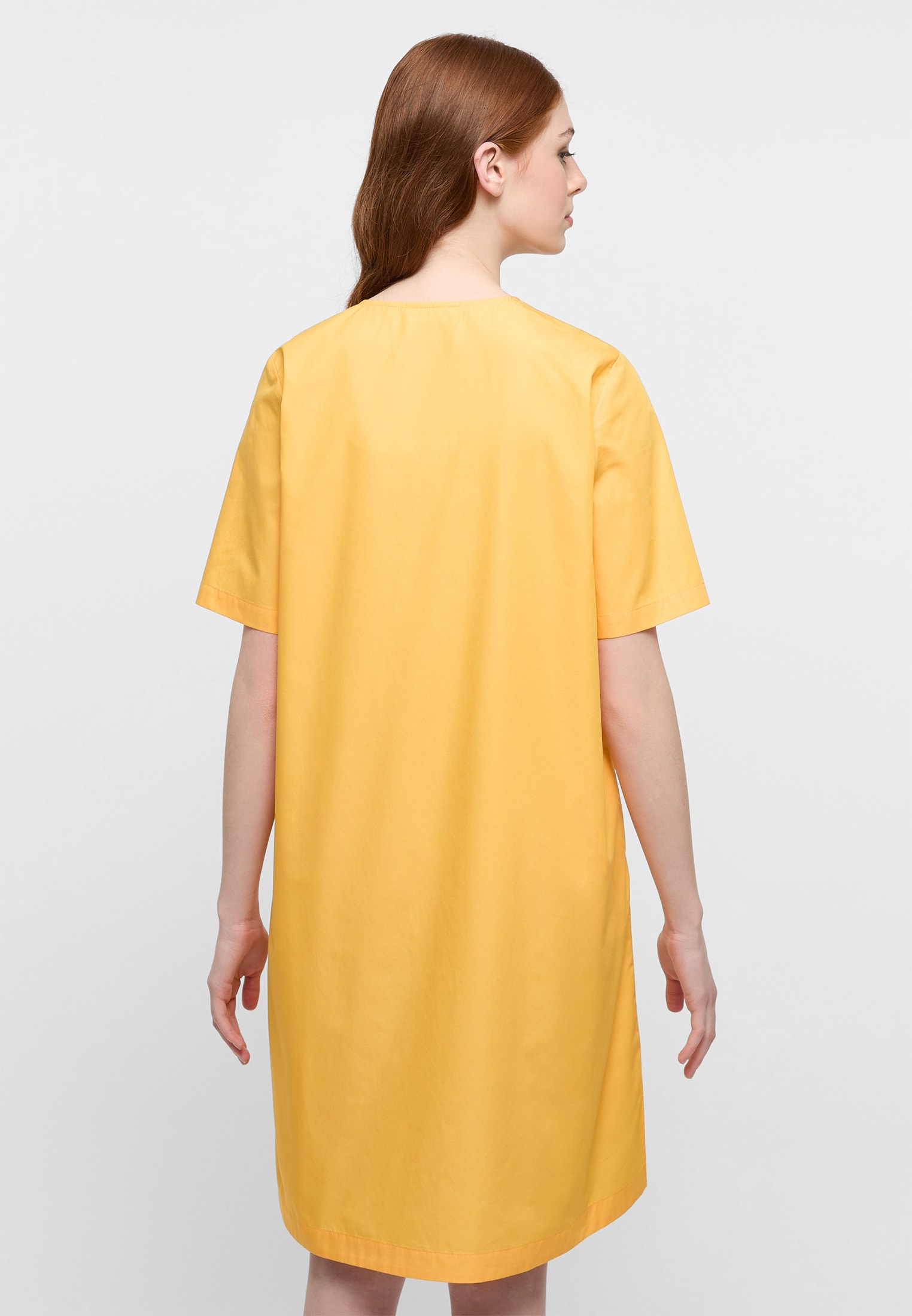 Shirt dress in mandarin plain | mandarin | 42 | short sleeve |  2DR00211-08-21-42-1/2