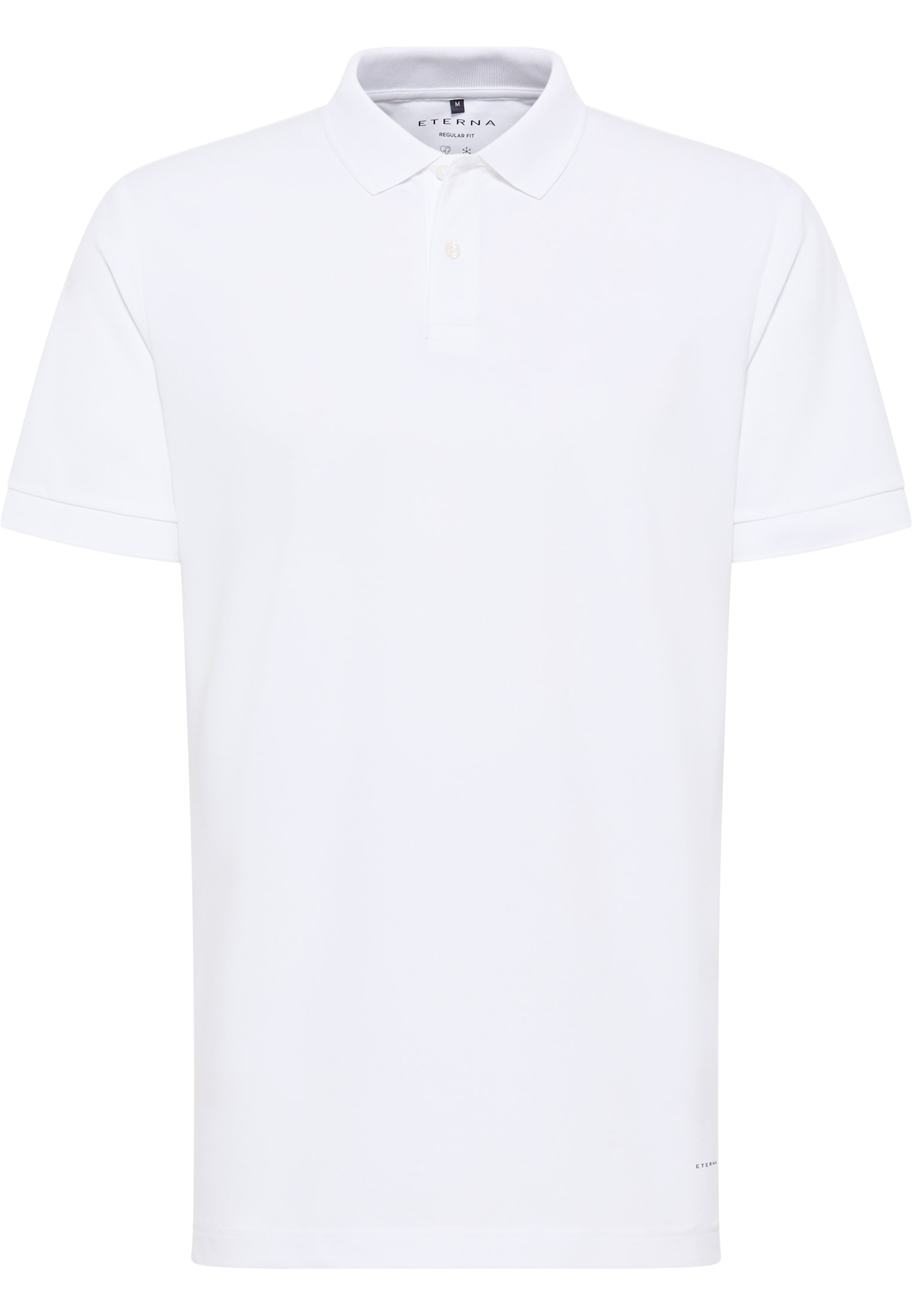 REGULAR FIT Poloshirt in weiß unifarben