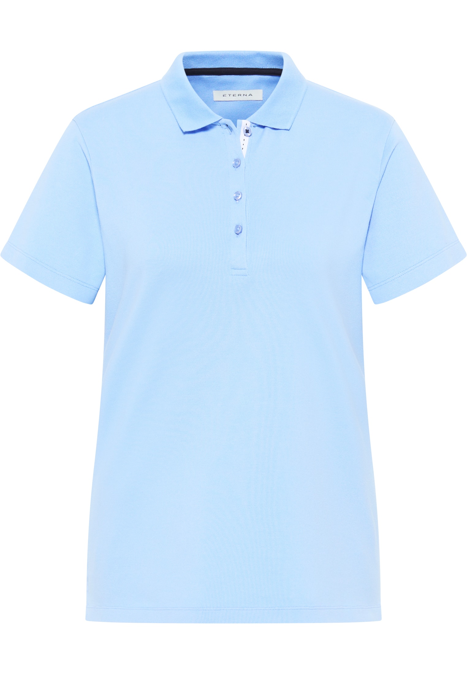 Polo shirt in light blue plain