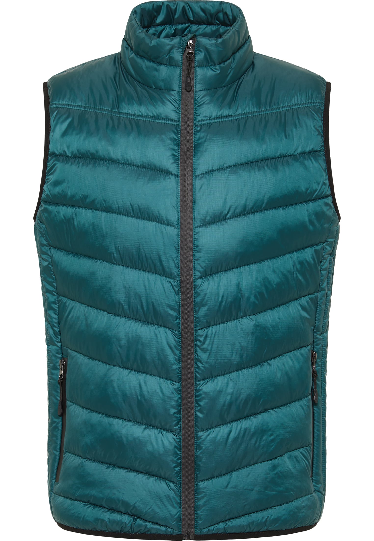 Quilted gilet in azure plain