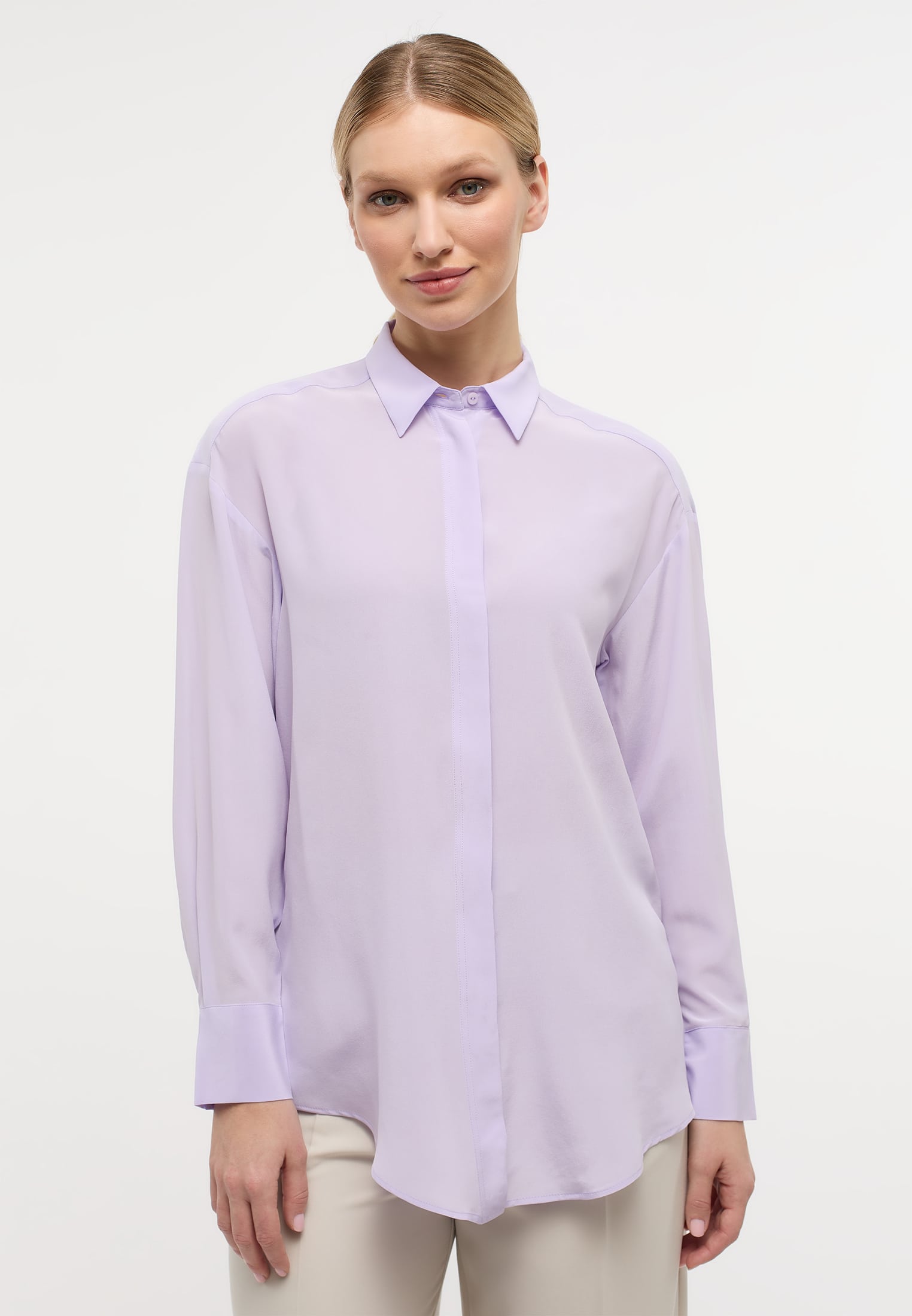ETERNA Zijden blouse | lila | | | 2BL03979-09-01-44-1/1