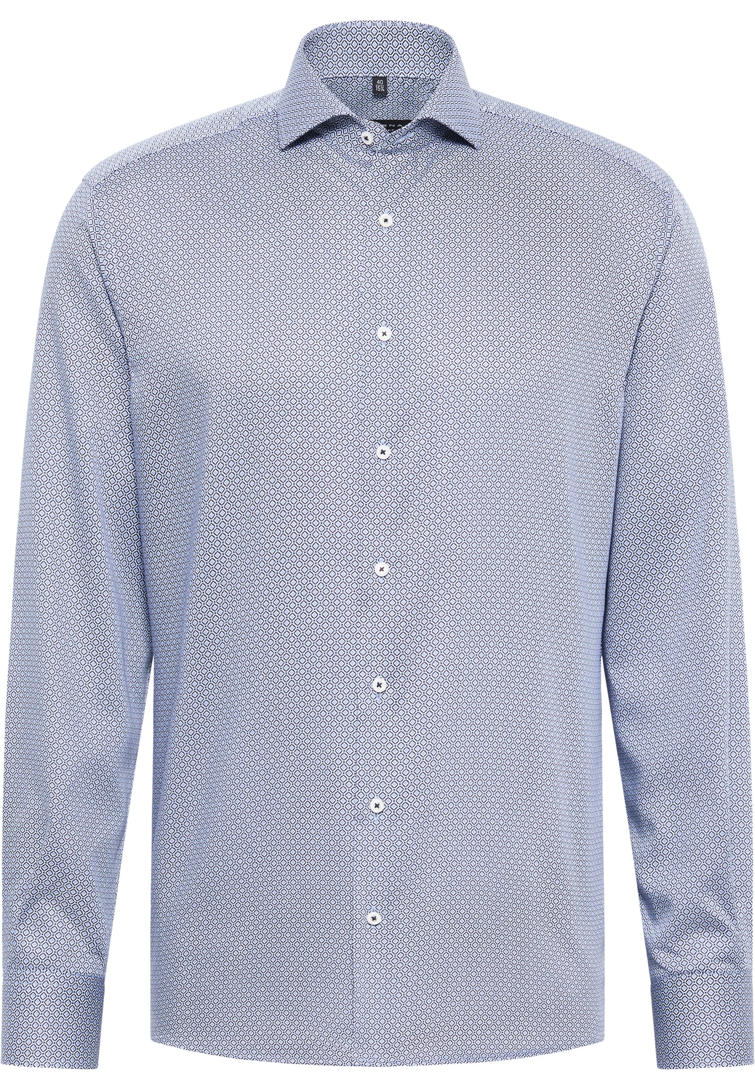 MODERN FIT Shirt in blue/light blue printed