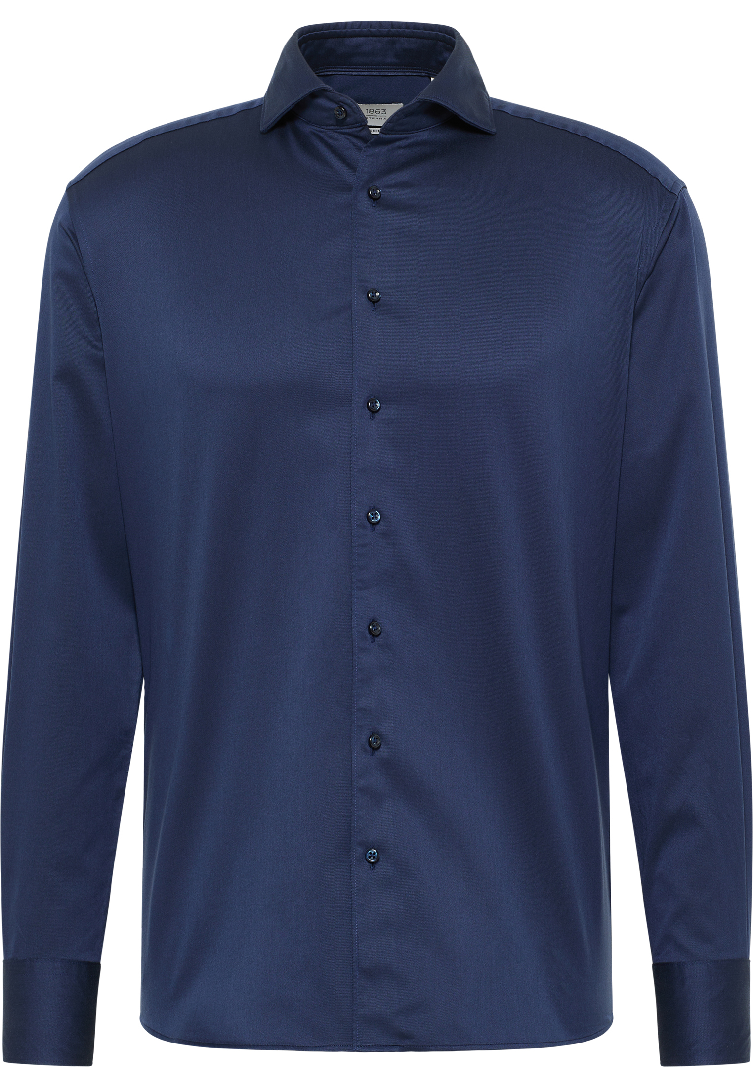 MODERN FIT Soft Luxury Shirt Bleu marine uni