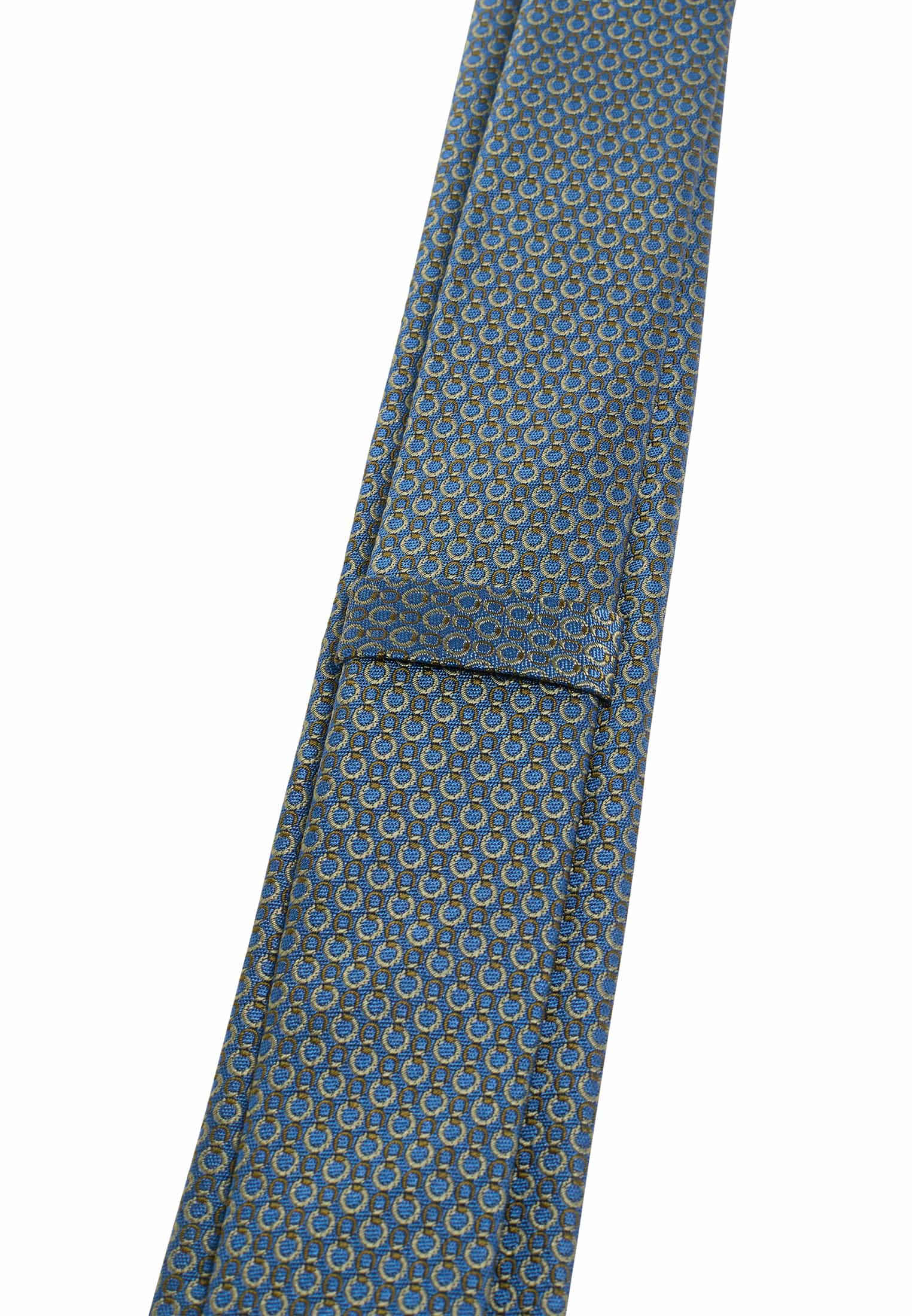 Cravate bleu/vert structuré