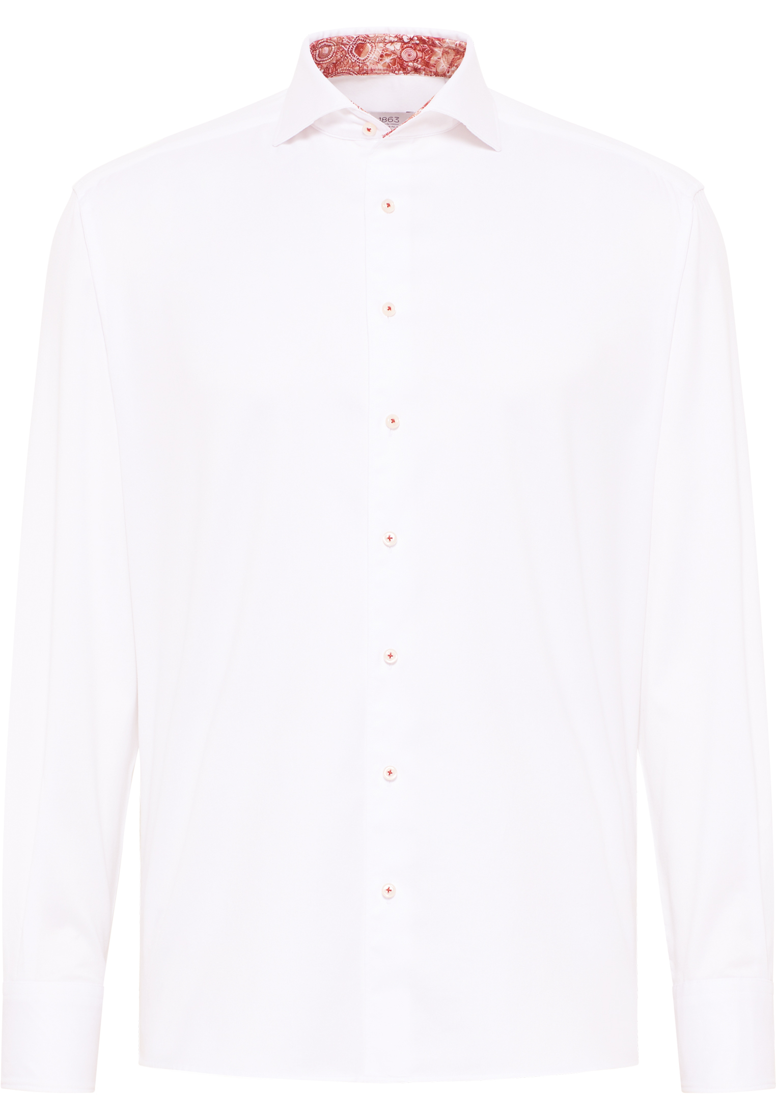 COMFORT FIT Soft Luxury Shirt in weiß unifarben
