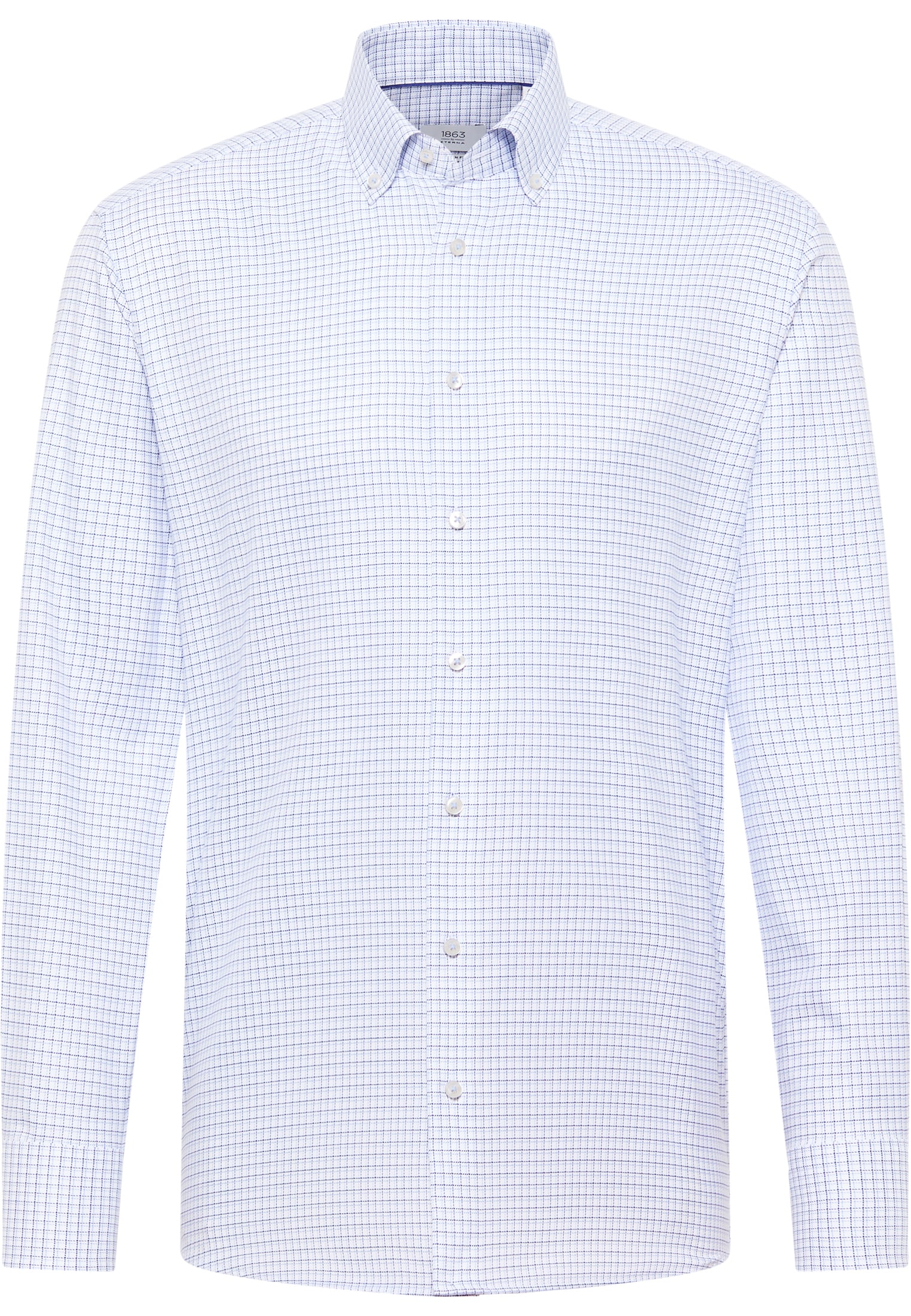 MODERN FIT Shirt in sky blue checkered