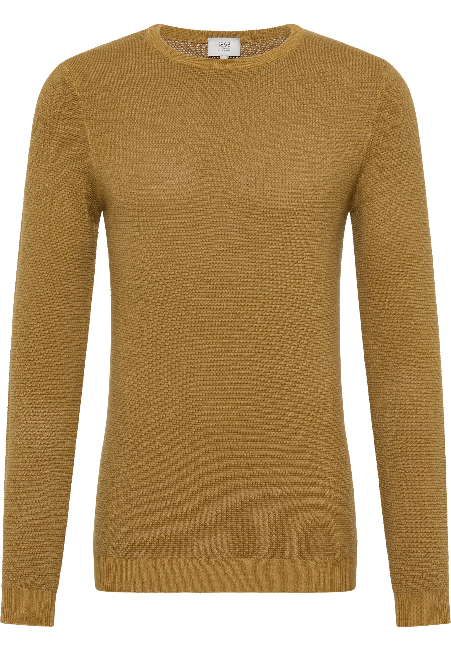 Pull en tricot curry uni