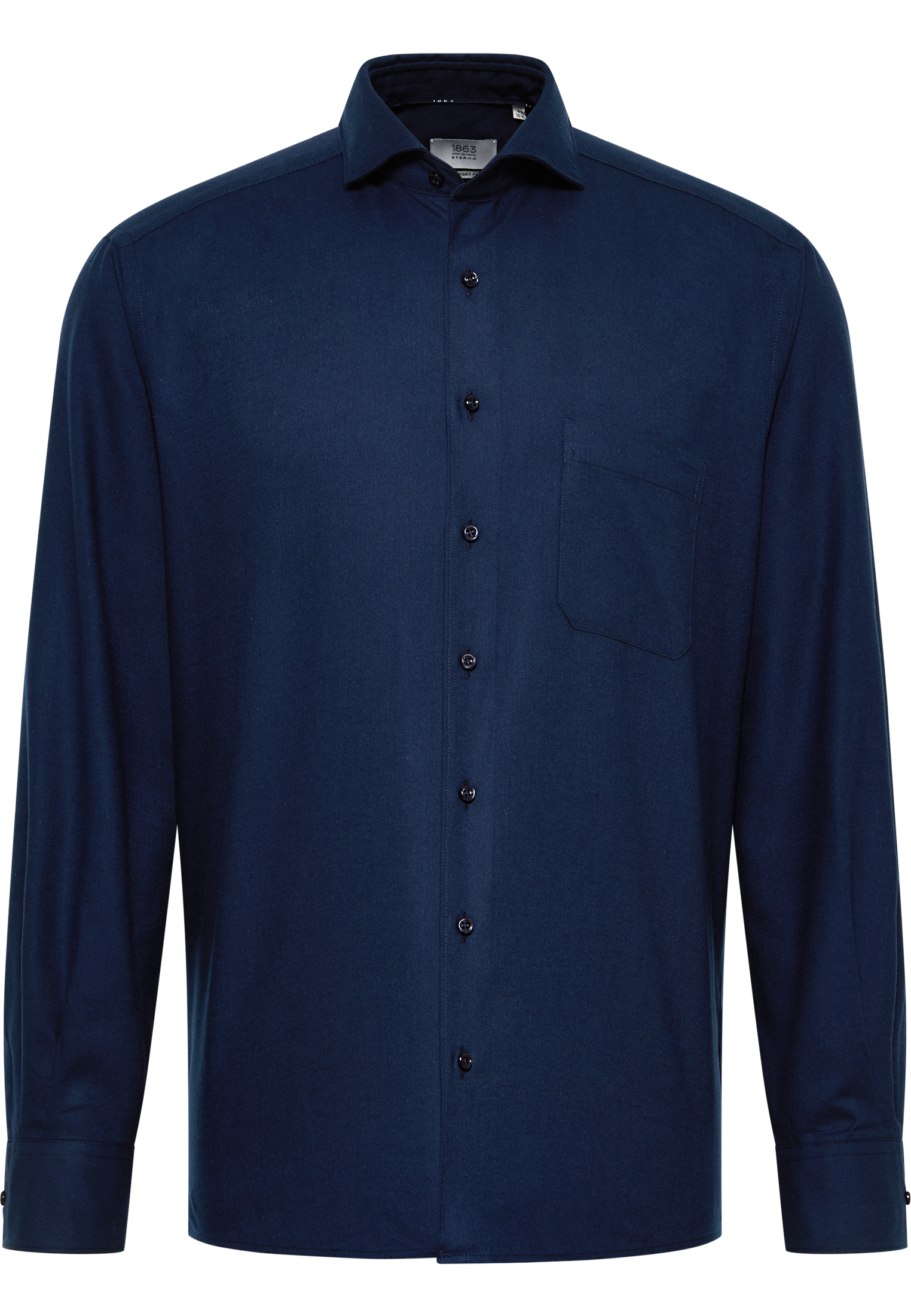 COMFORT FIT Shirt in dark blue plain