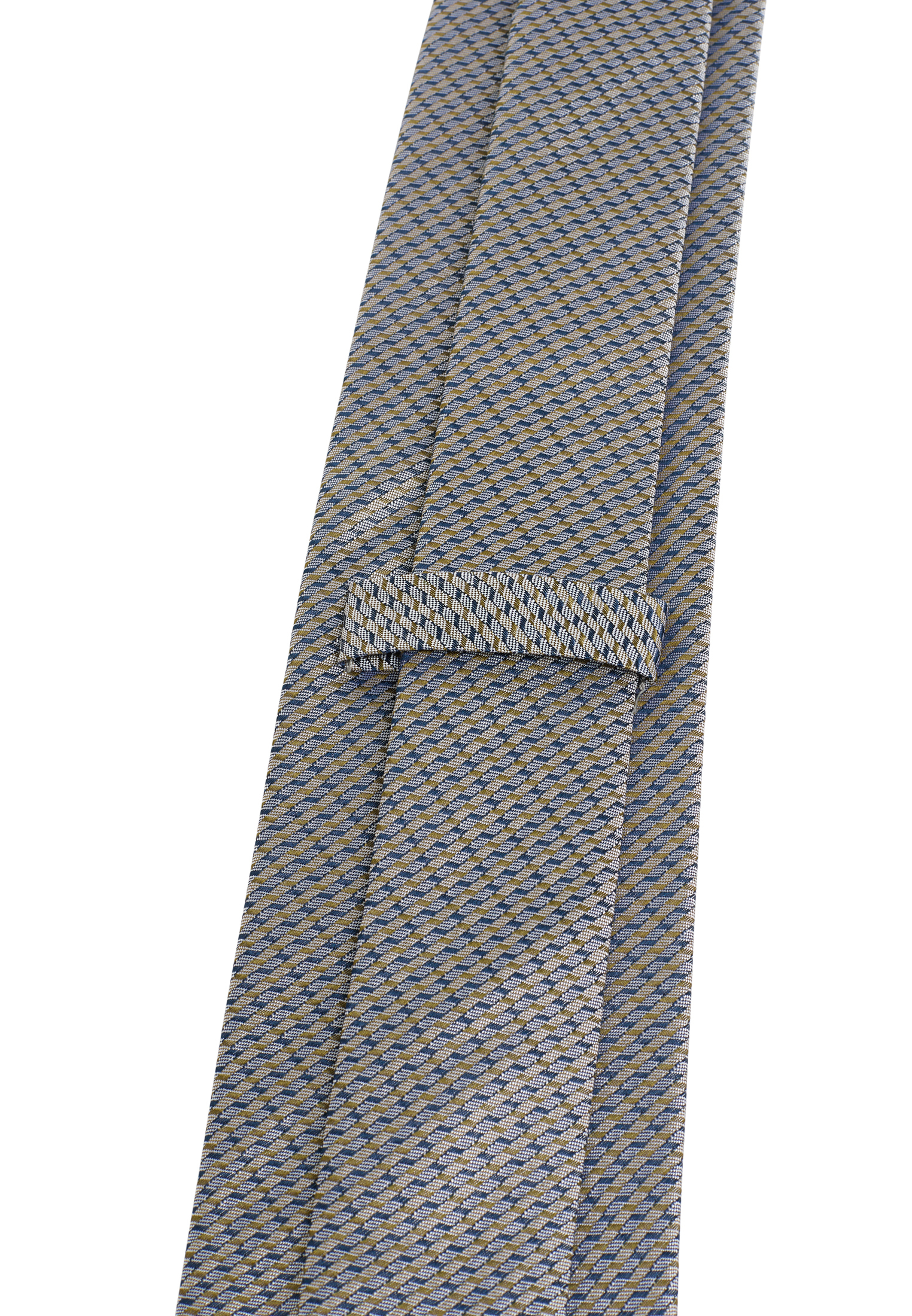 Cravate bleu marine/vert structuré