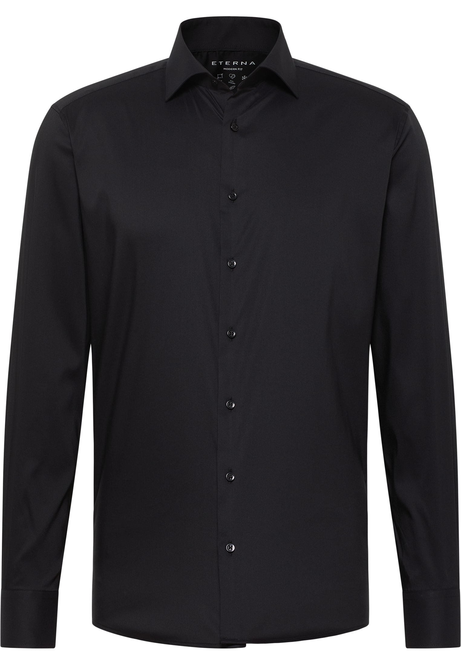 MODERN FIT Performance Shirt in schwarz unifarben