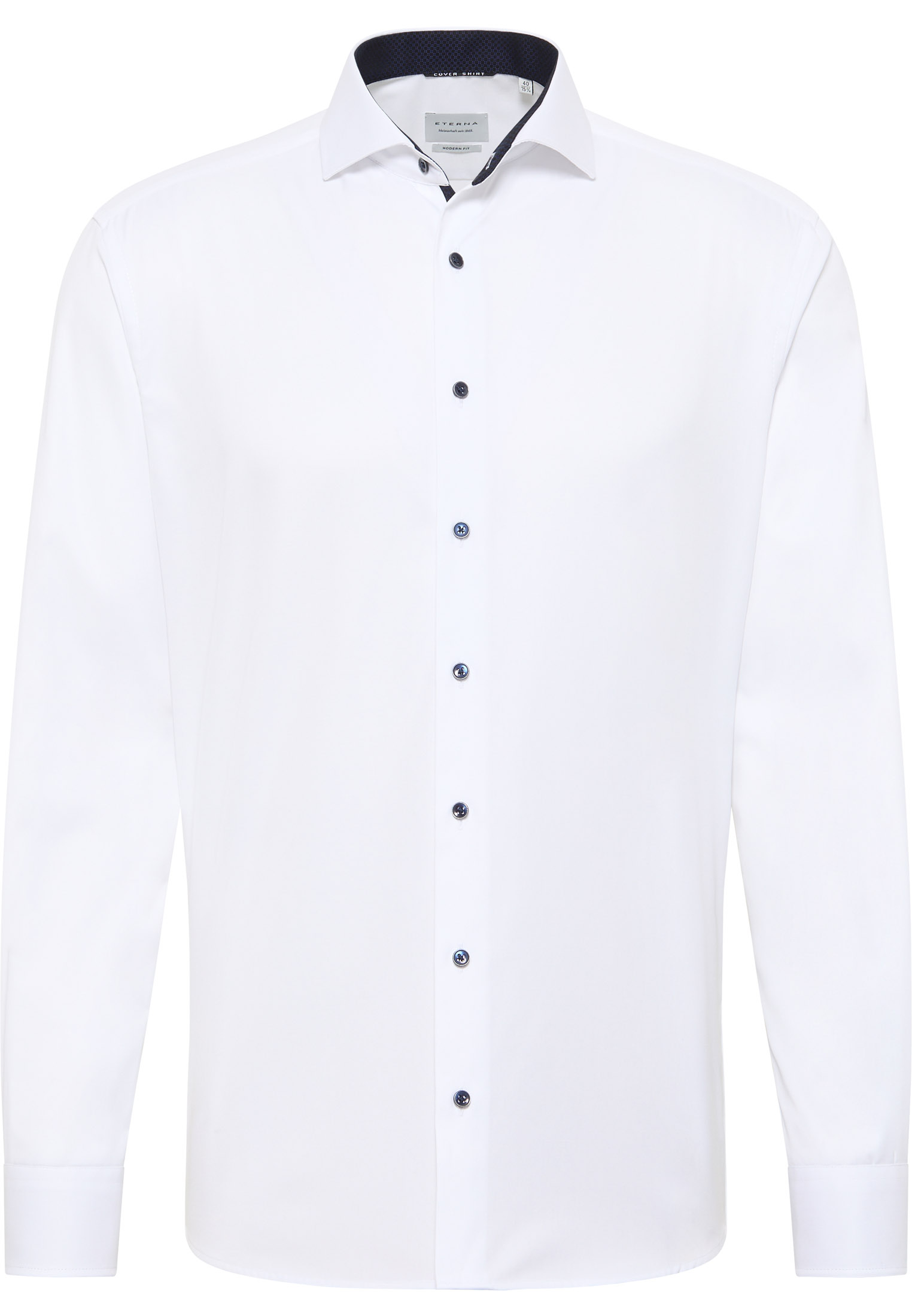 MODERN FIT Cover Shirt in wit vlakte