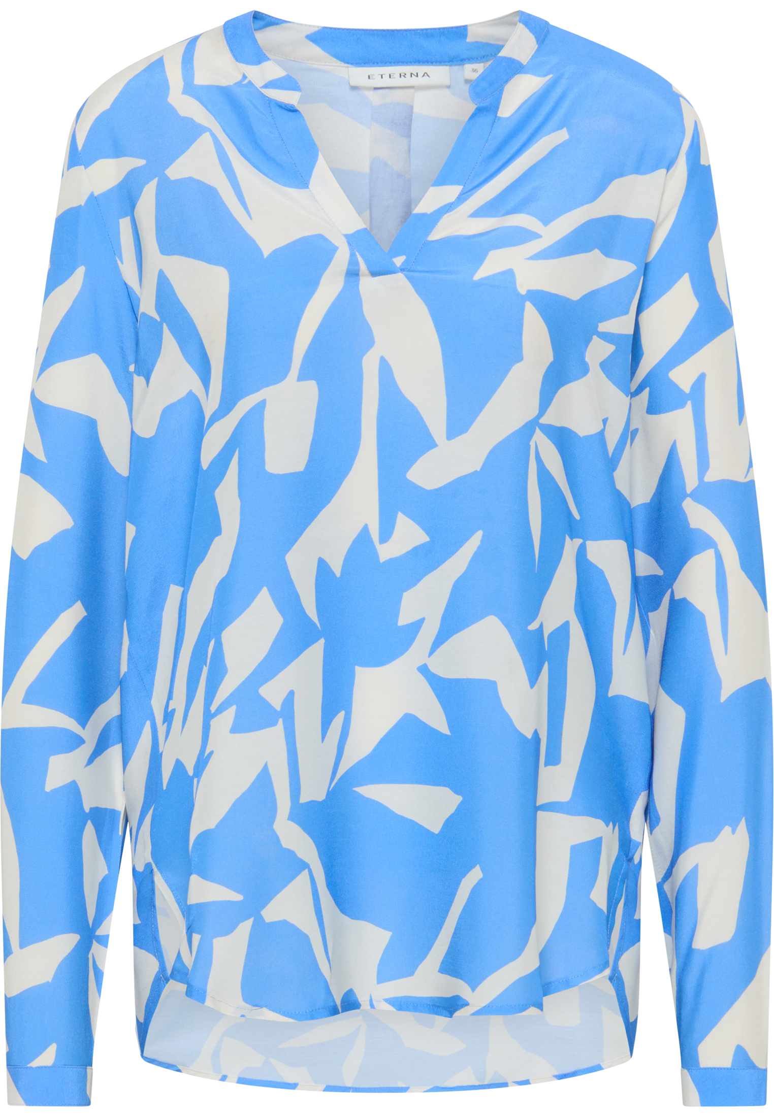 Blouse in blue printed