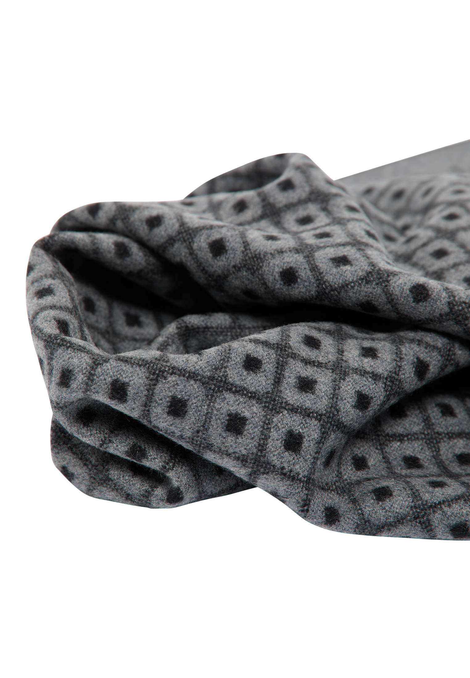 Scarf in grey patterned