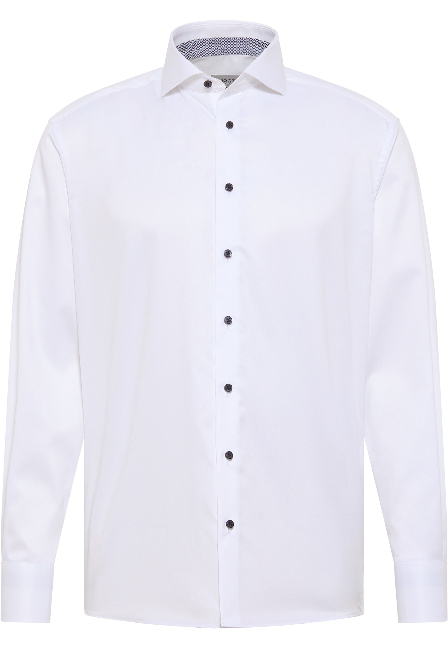 COMFORT FIT Luxury Shirt in wit vlakte