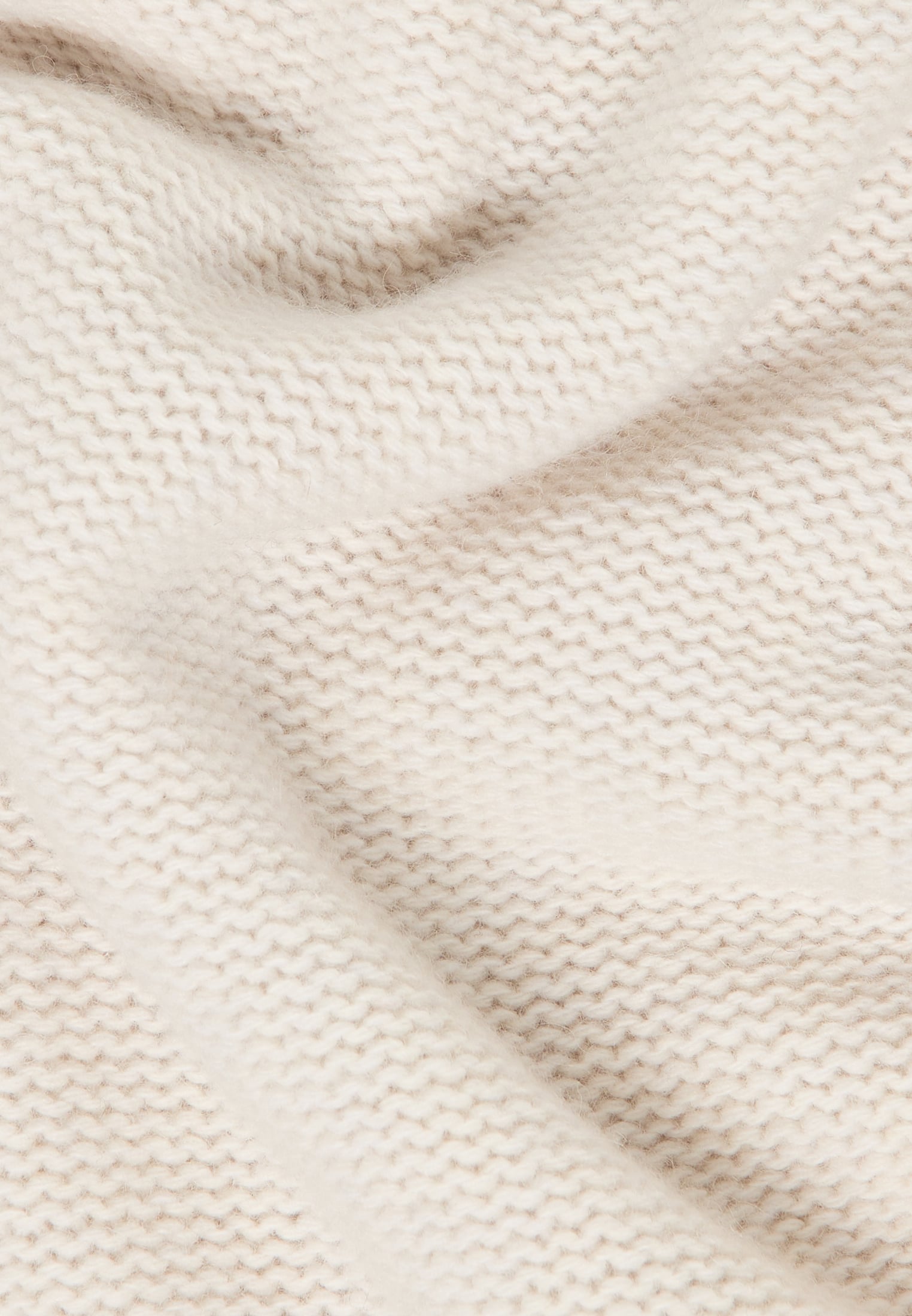 Gebreide pullover in crème vlakte