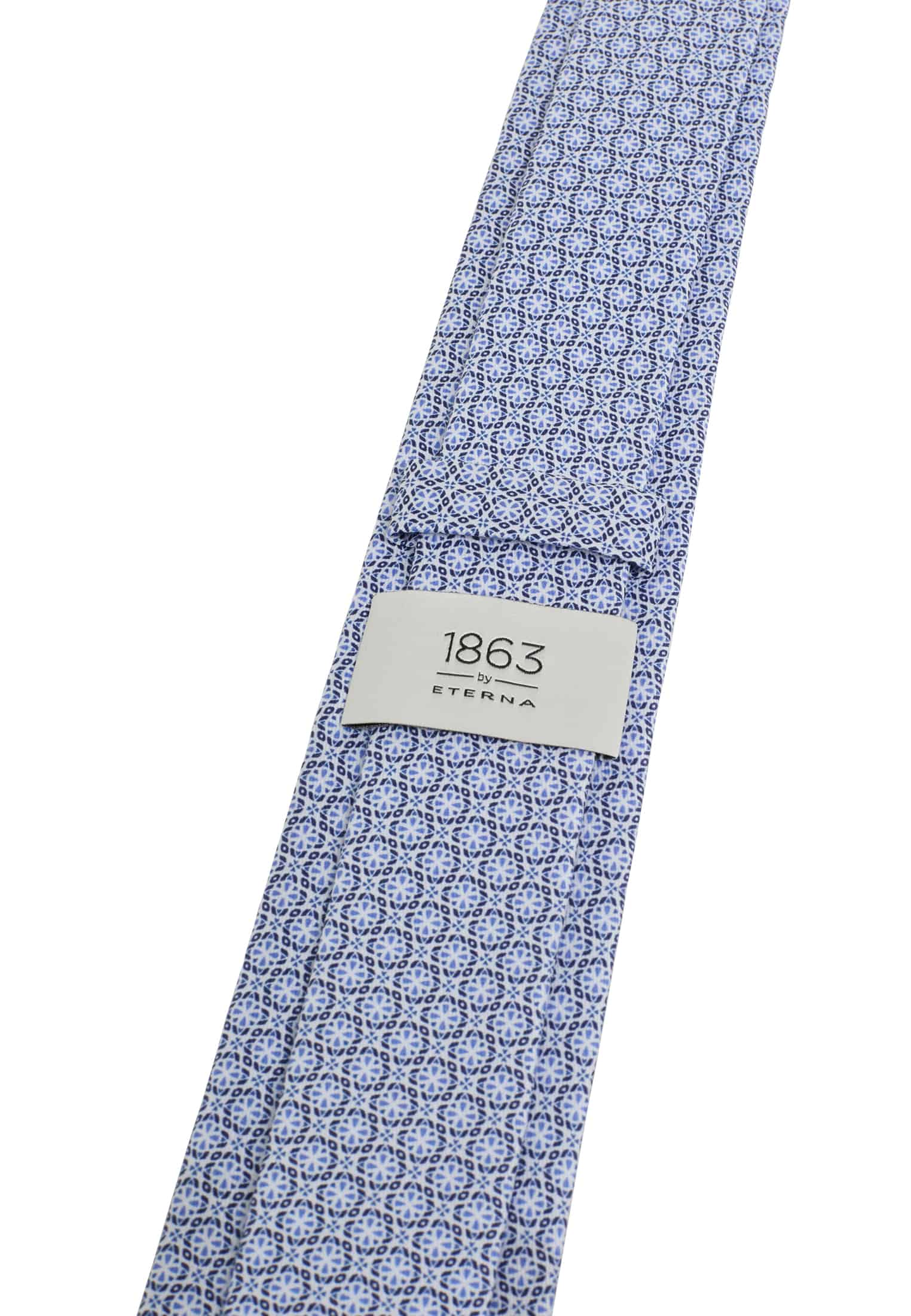 Tie in blue printed