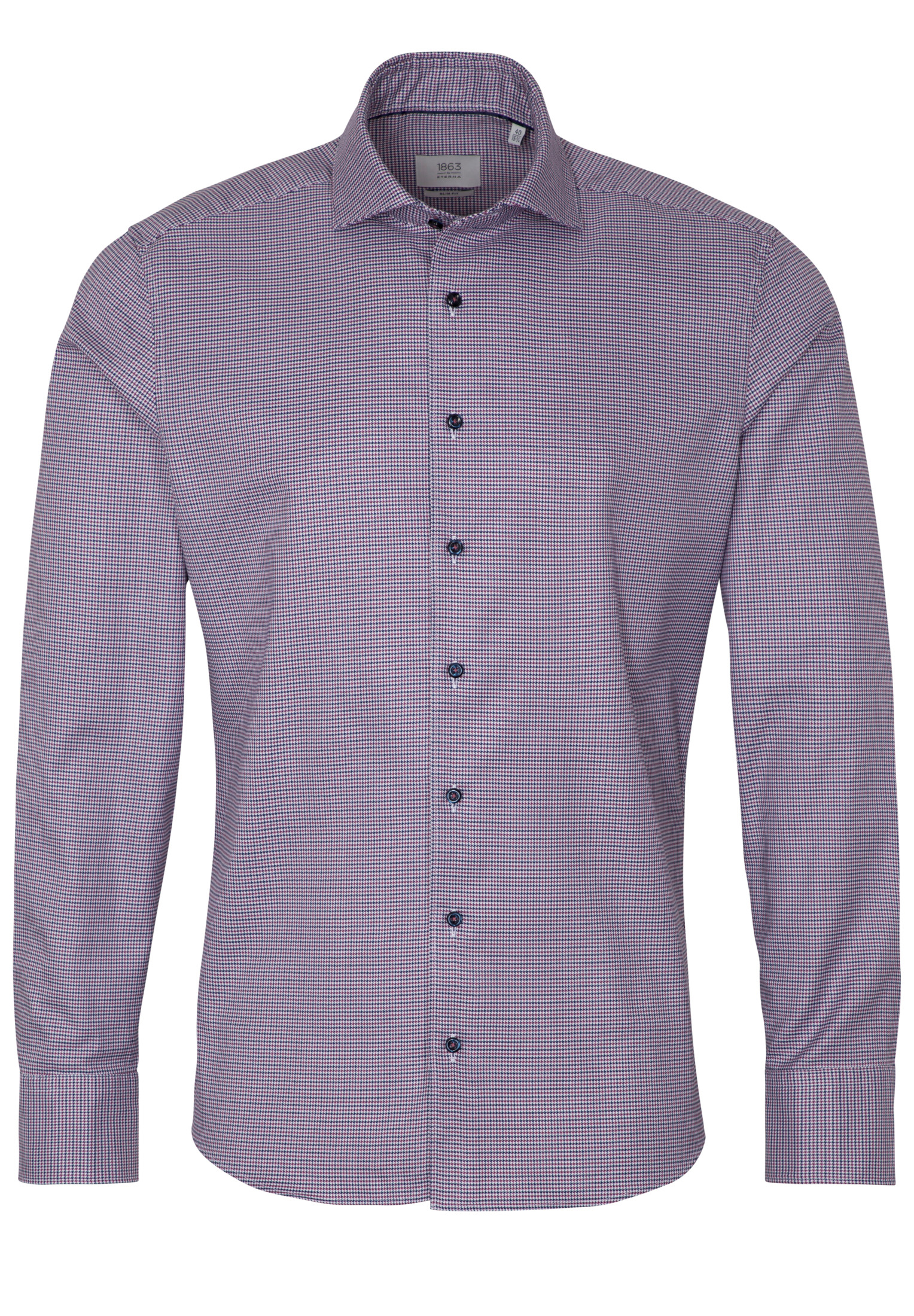 SLIM FIT Shirt in purple checkered